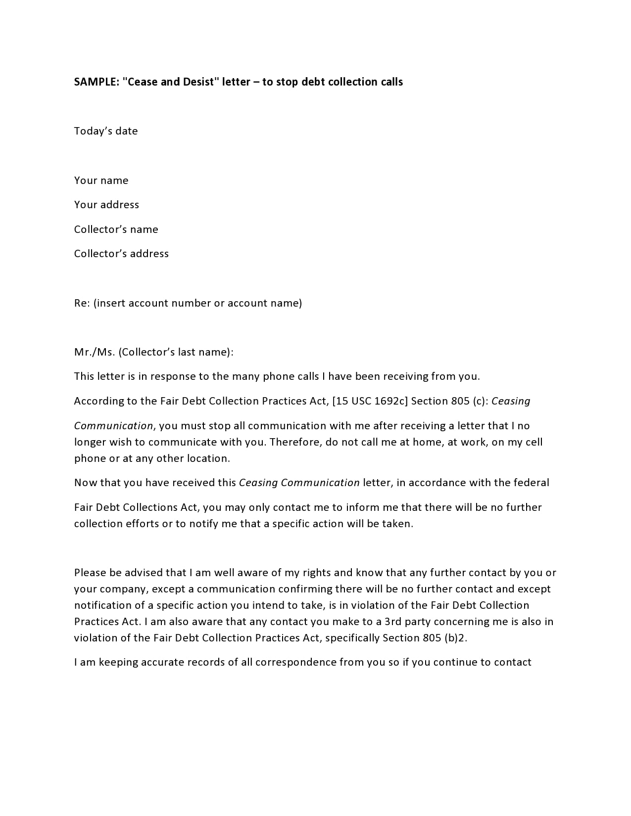 30 Free Cease and Desist Letter Templates TemplateArchive