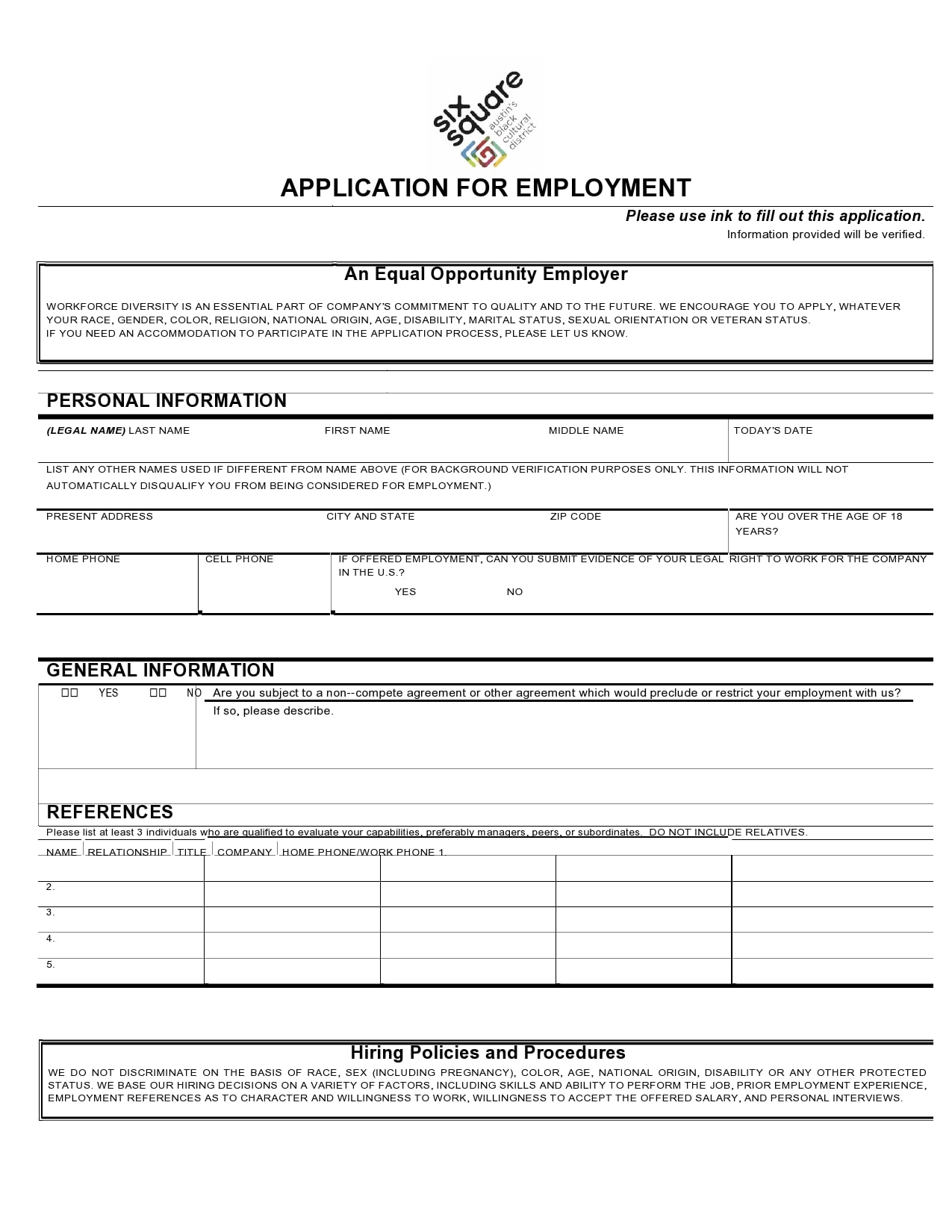 Printable Standard Job Application Form In Word And Pdf Free Job Application Form Standard 8190