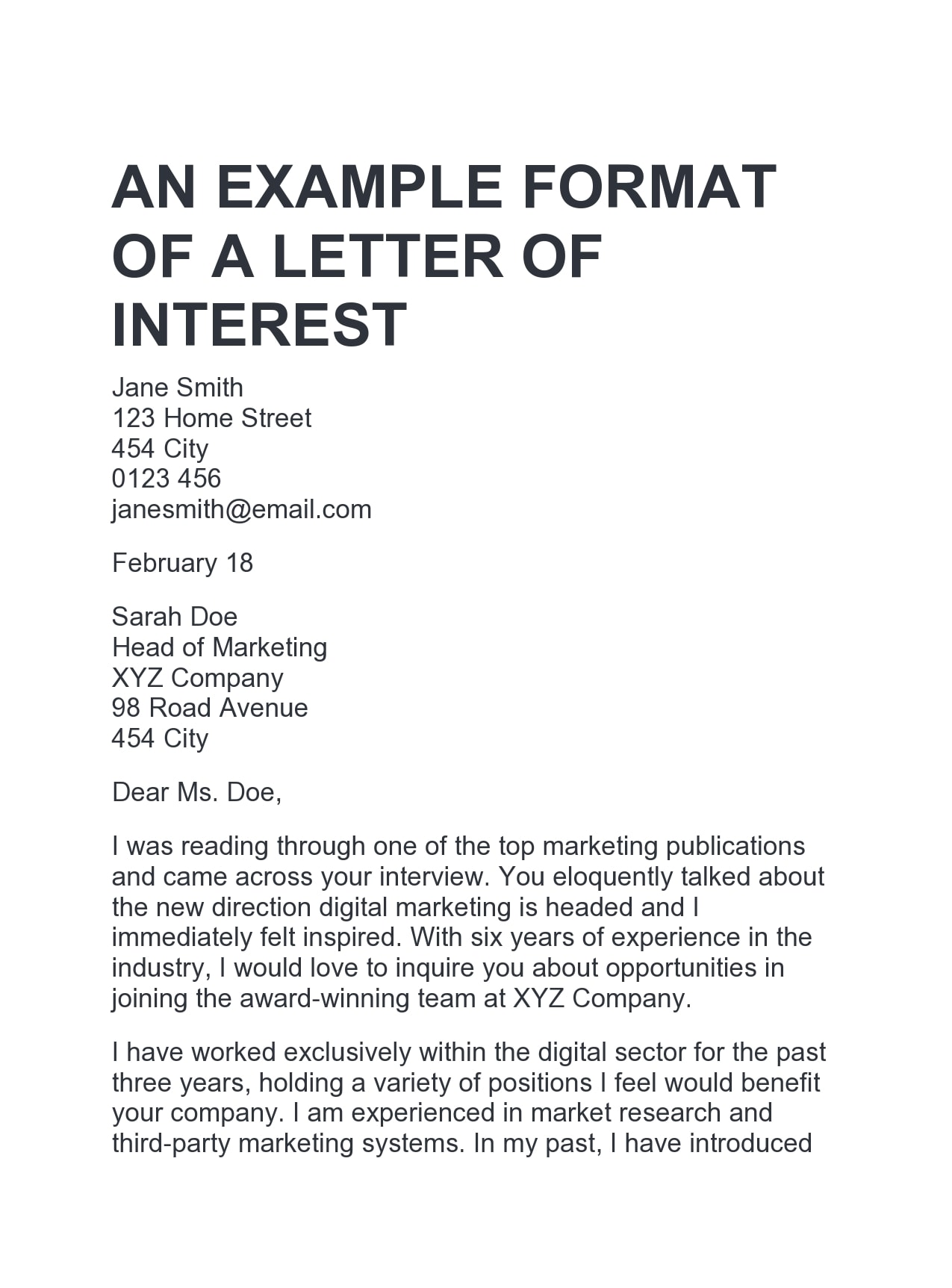 30 Editable Letter of Interest for a Job Templates ...