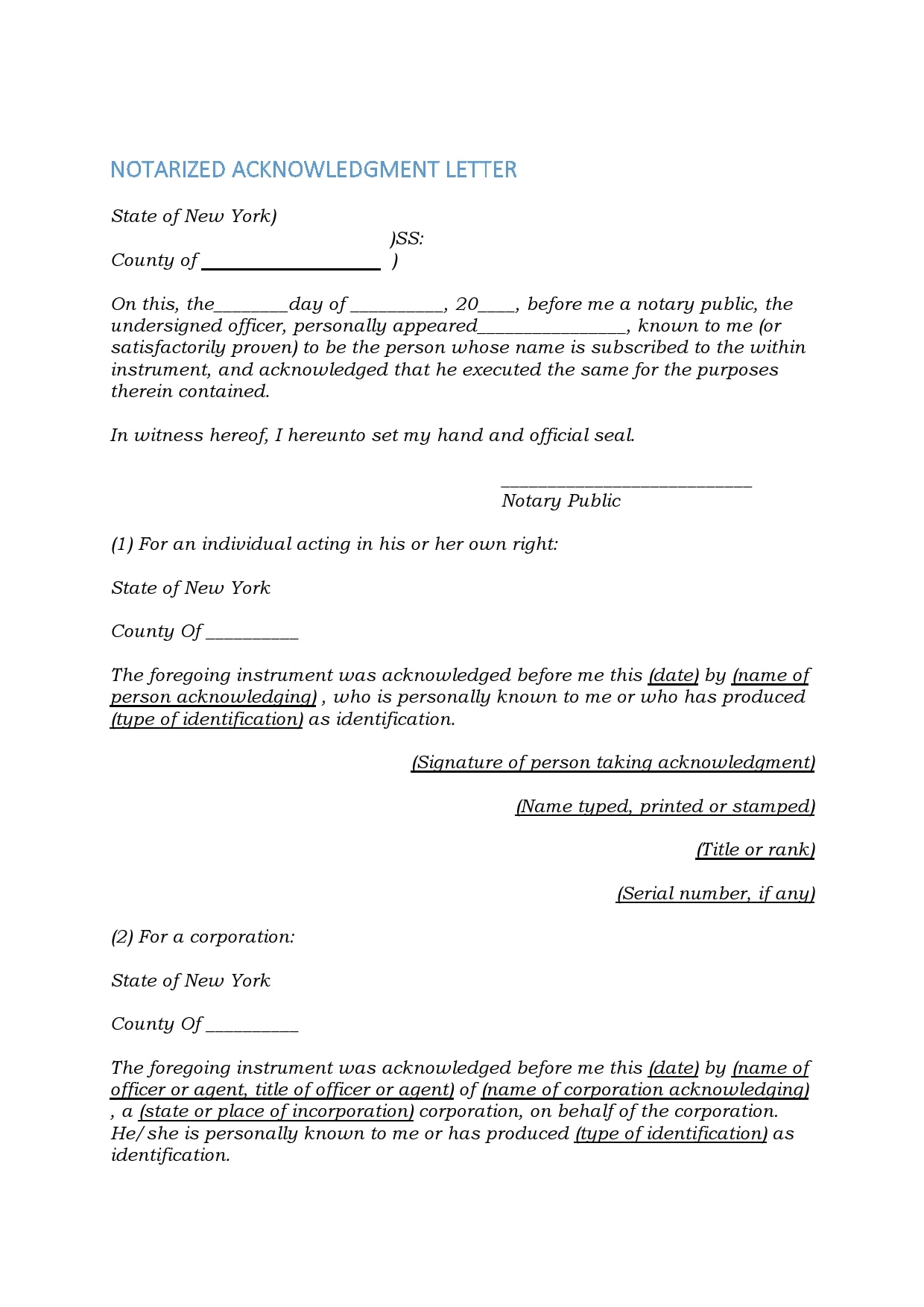 Notarized Letter Template Word from templatearchive.com