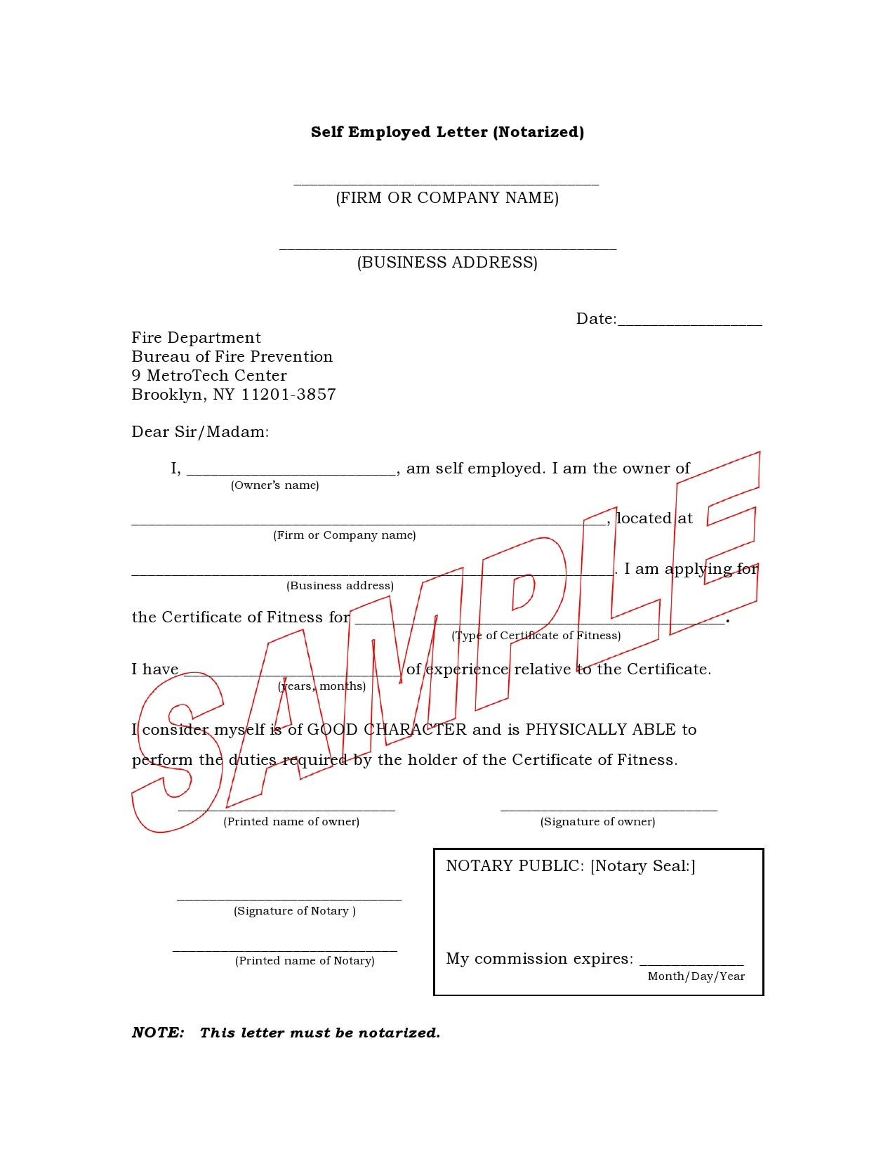 notarized letter template for birth certificate