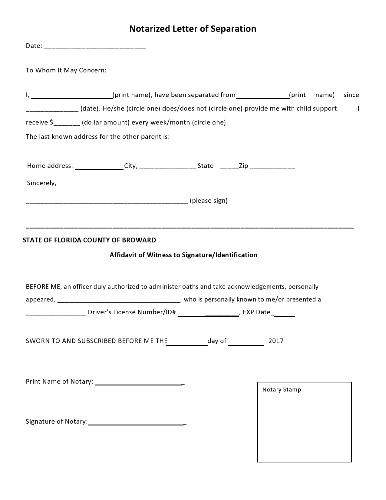 printable notary forms
