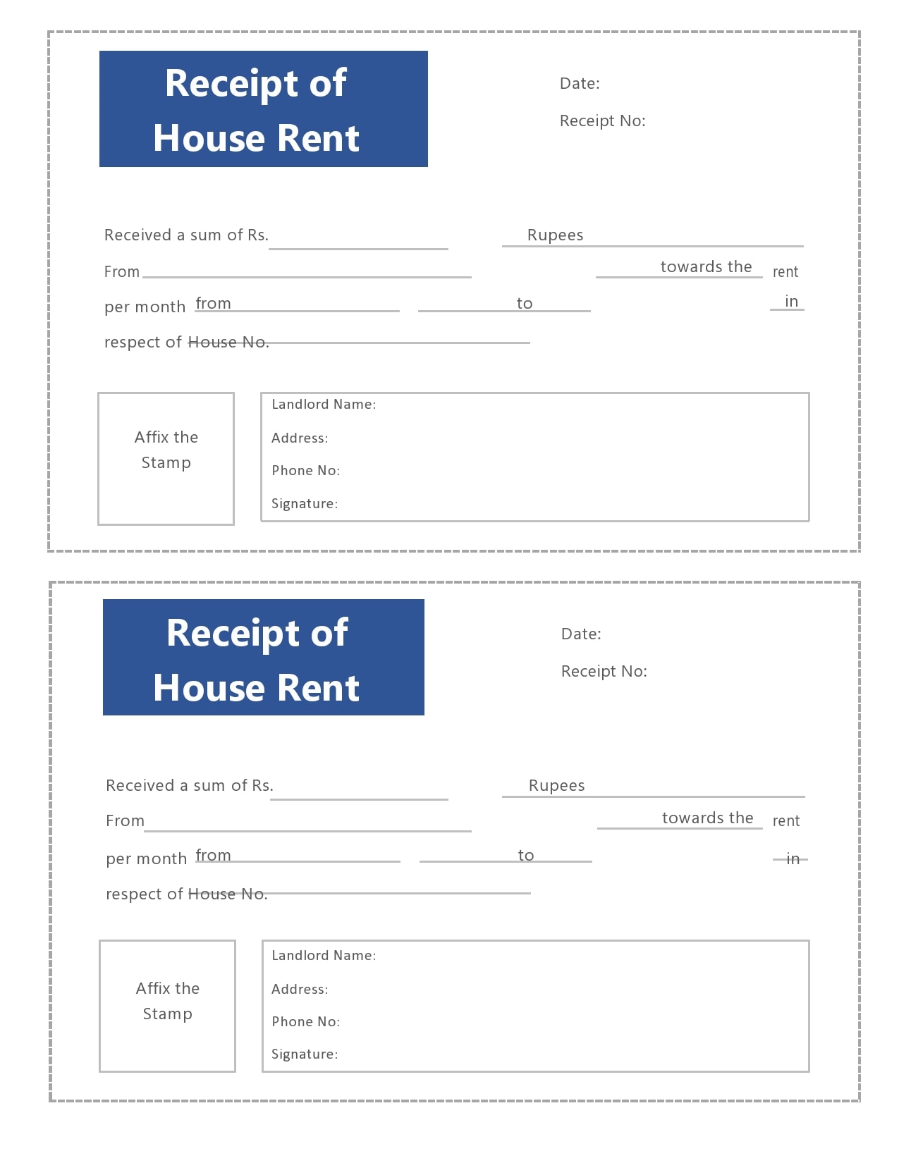 30 Printable Rent Receipt Templates [Word/PDF] - TemplateArchive