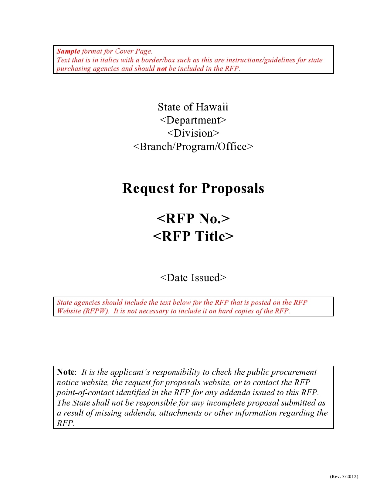 28 Best Request For Proposal Templates (RFP) TemplateArchive