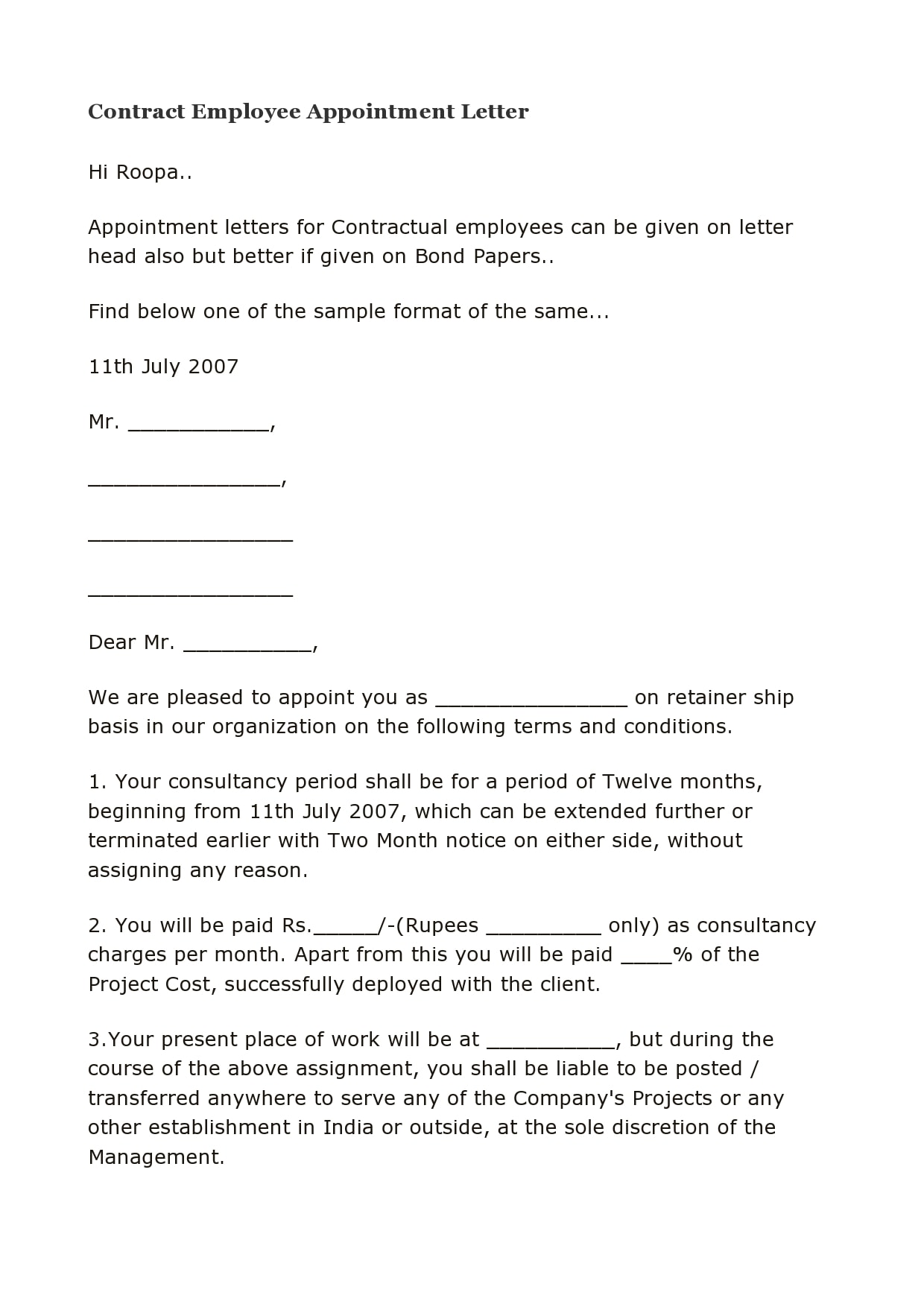 30 Professional Appointment Letter Samples (For Any Job)