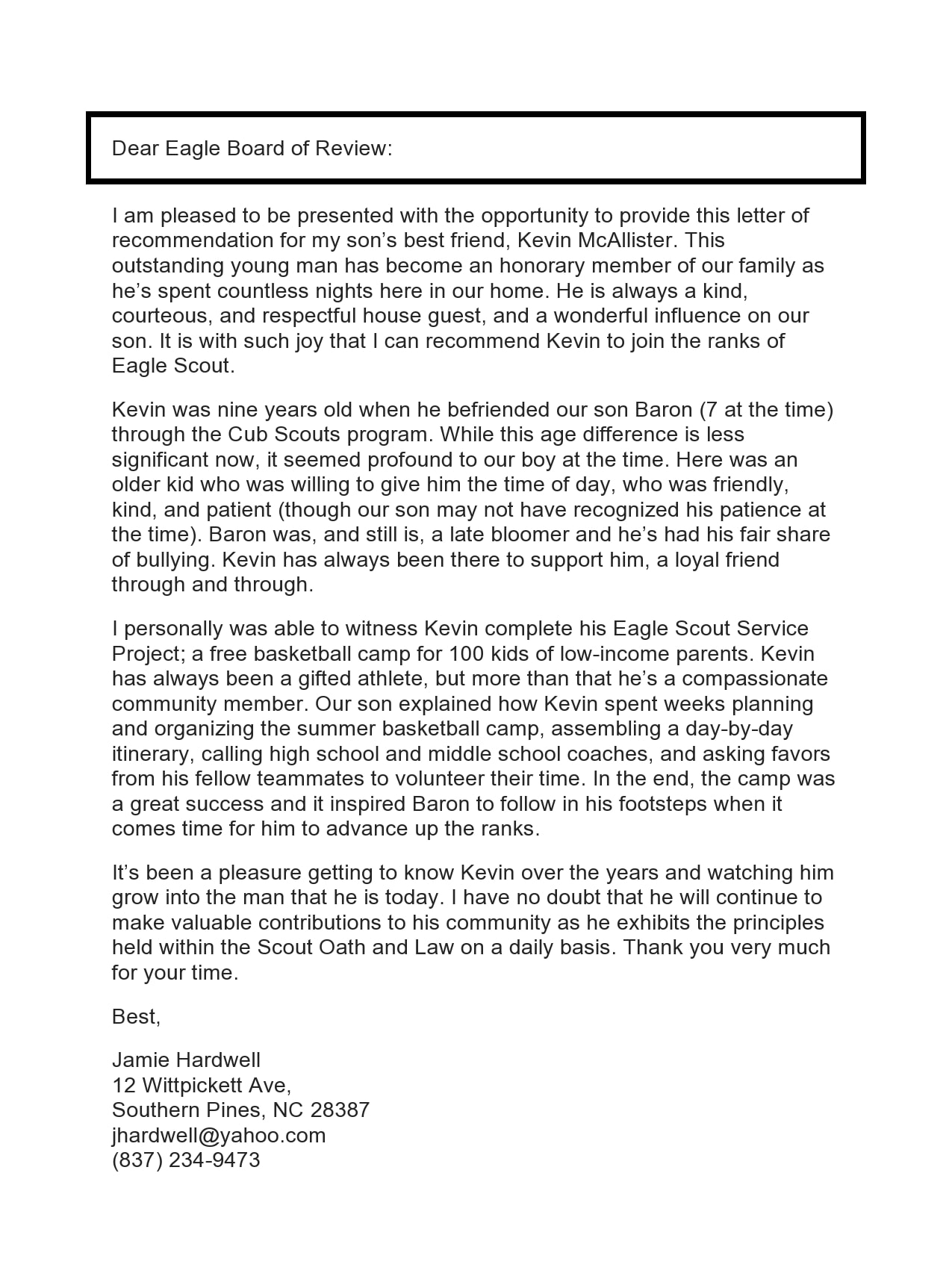 [Get 26+] Boy Scout Eagle Scout Letter Of Recommendation Sample From Parents