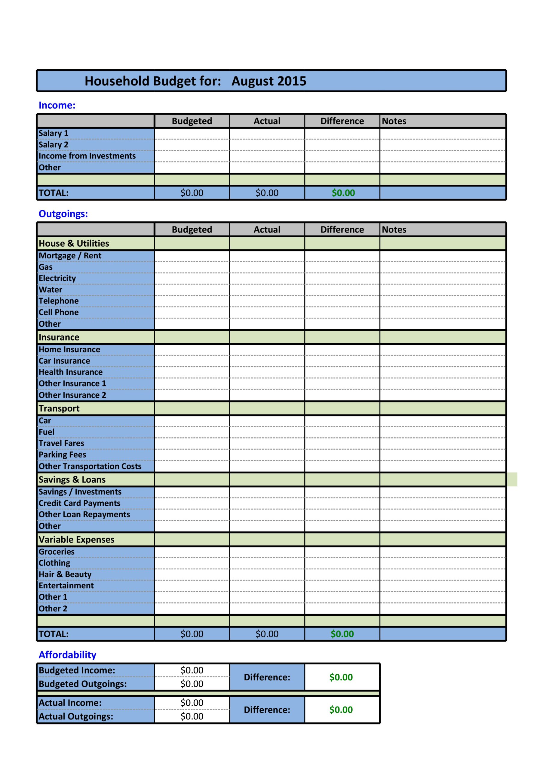 28 Best Household Budget Templates [Family Budget Worksheets]