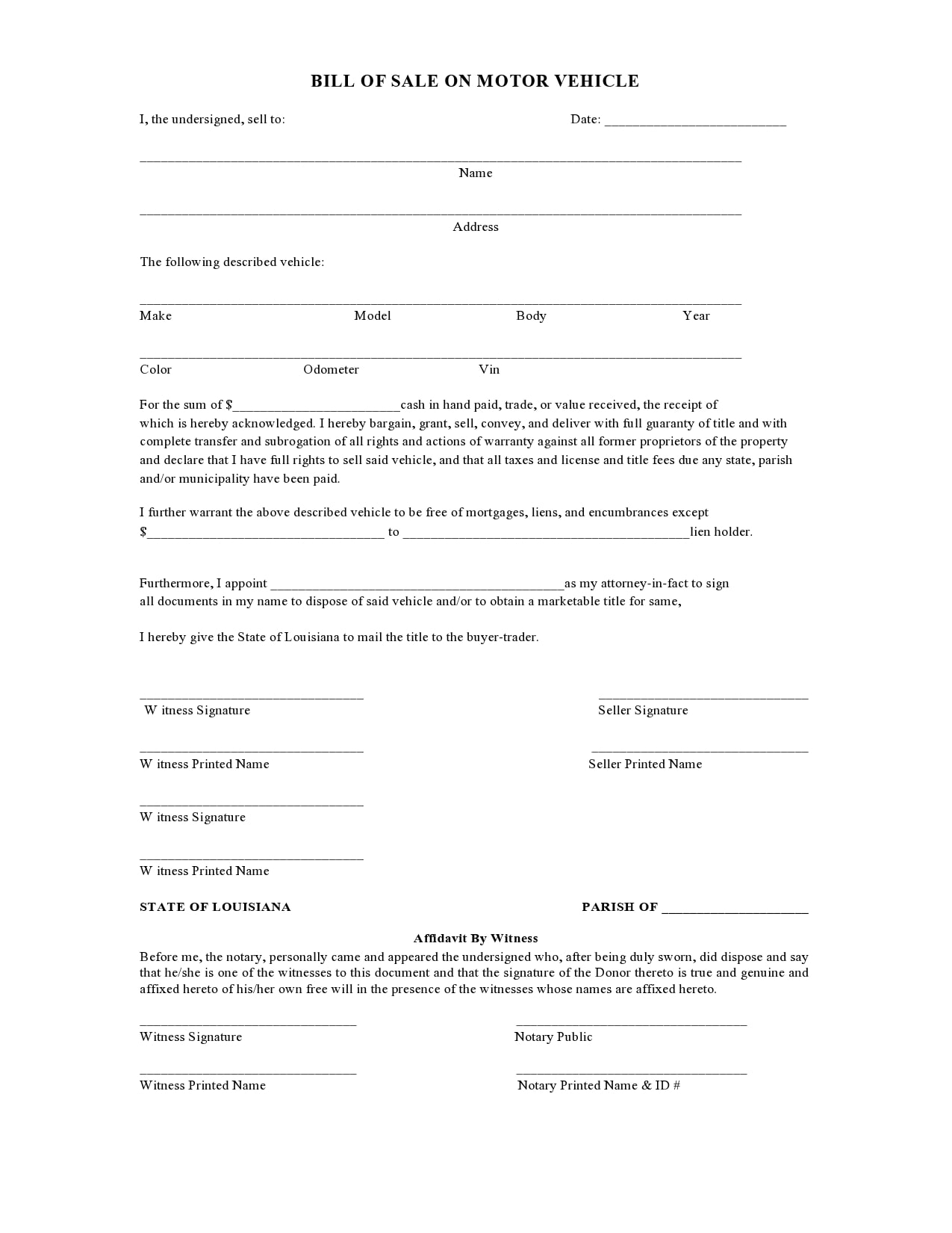 29 Printable Motorcycle Bill Of Sale Forms [Free] TemplateArchive