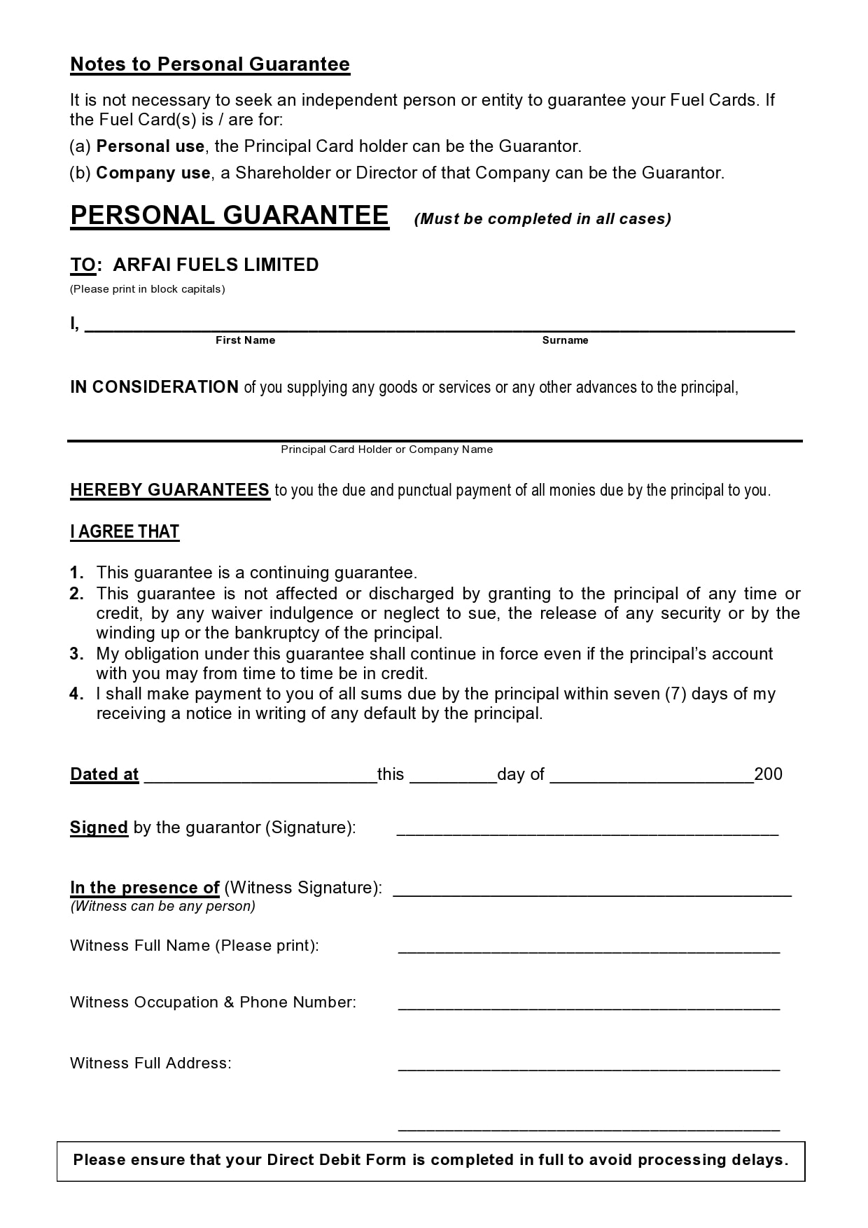30 Best Personal Guarantee Forms & Templates TemplateArchive