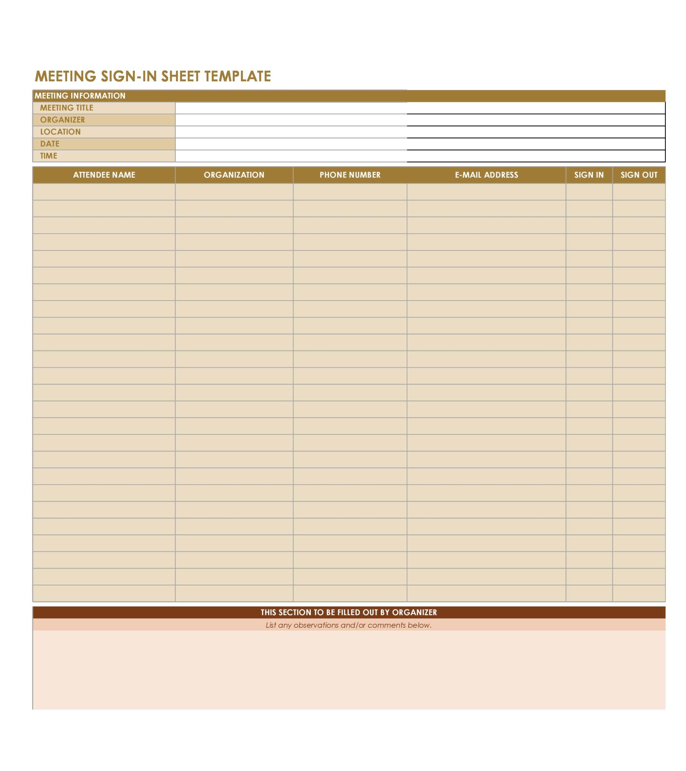 Sign Out Sheet Template Word from templatearchive.com
