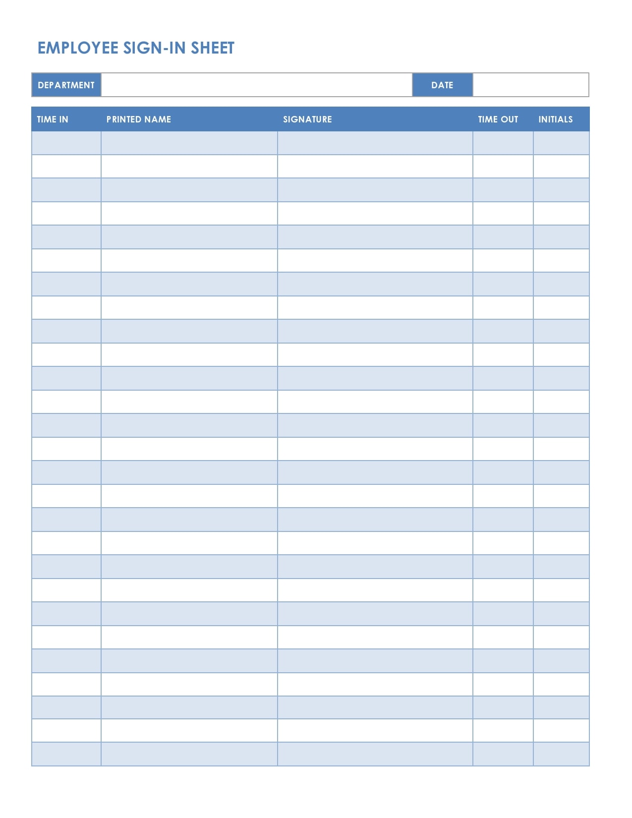 30 Printable Sign In & Sign Out Sheets (Best Templates!)