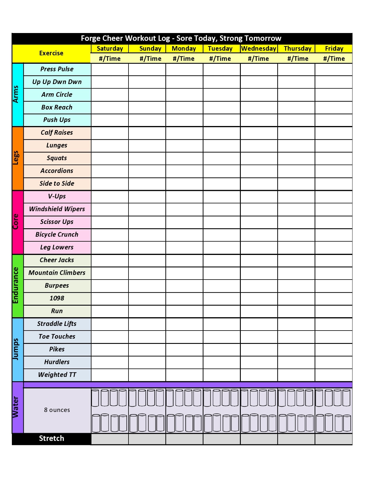 30 Useful Workout Log Templates Free Spreadsheets