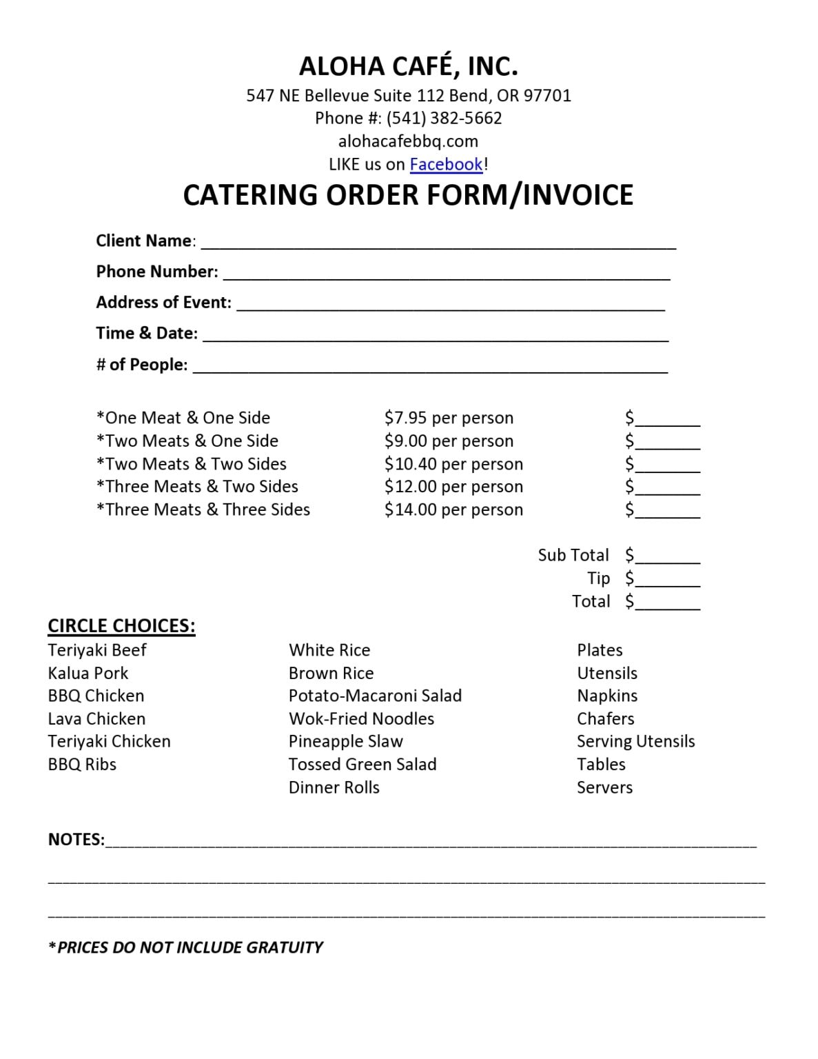 30 Free Catering Invoices Templates And Samples
