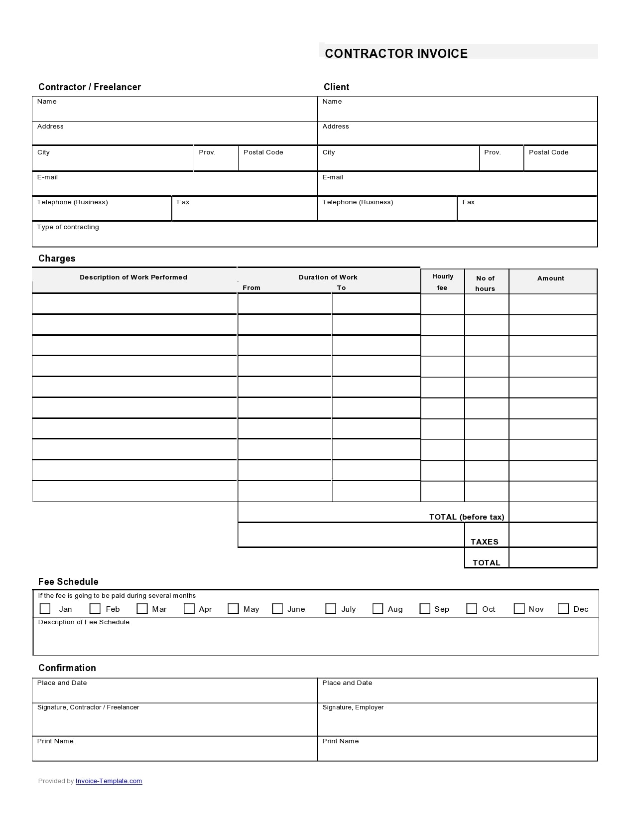 28 independent contractor invoice templates free
