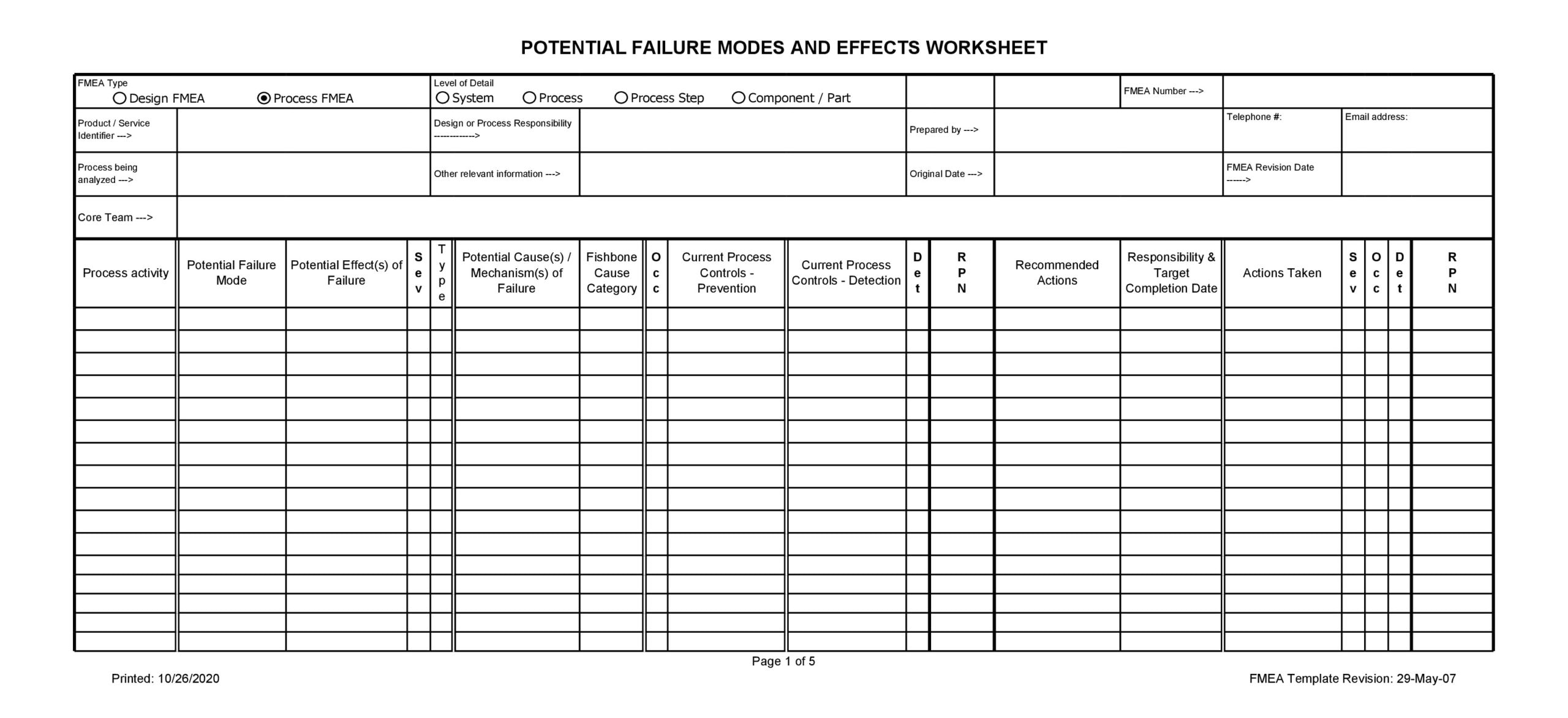  Fmea Template Free Download Printable Templates Vrogue co