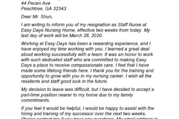 nursing resignation letter 21