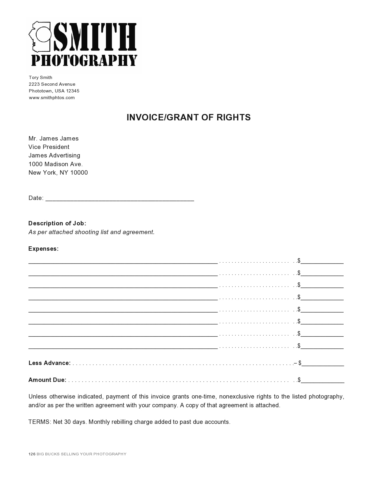 photography invoice 28