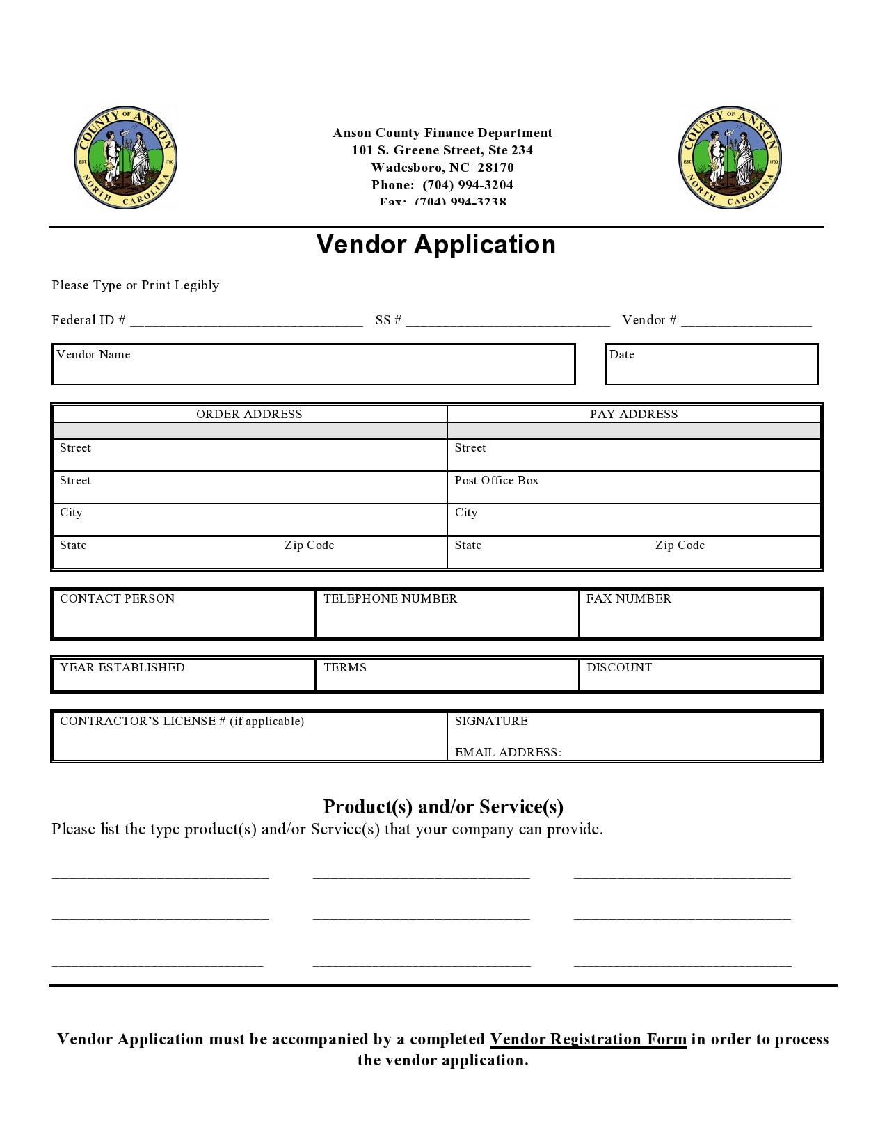 30 Free Vendor Application Forms Templates TemplateArchive
