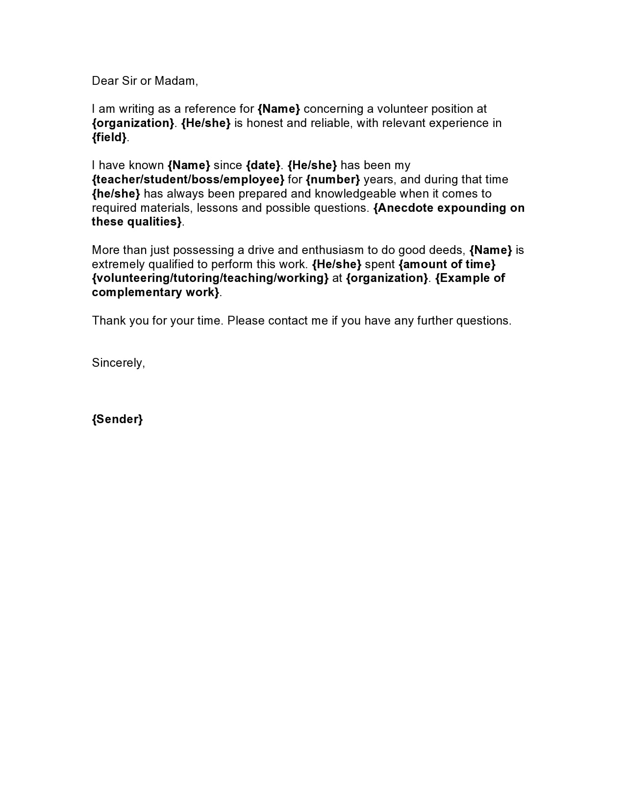 21 Professional Volunteer Recommendation Letters [Free] Within Reference Letter Template For Volunteer
