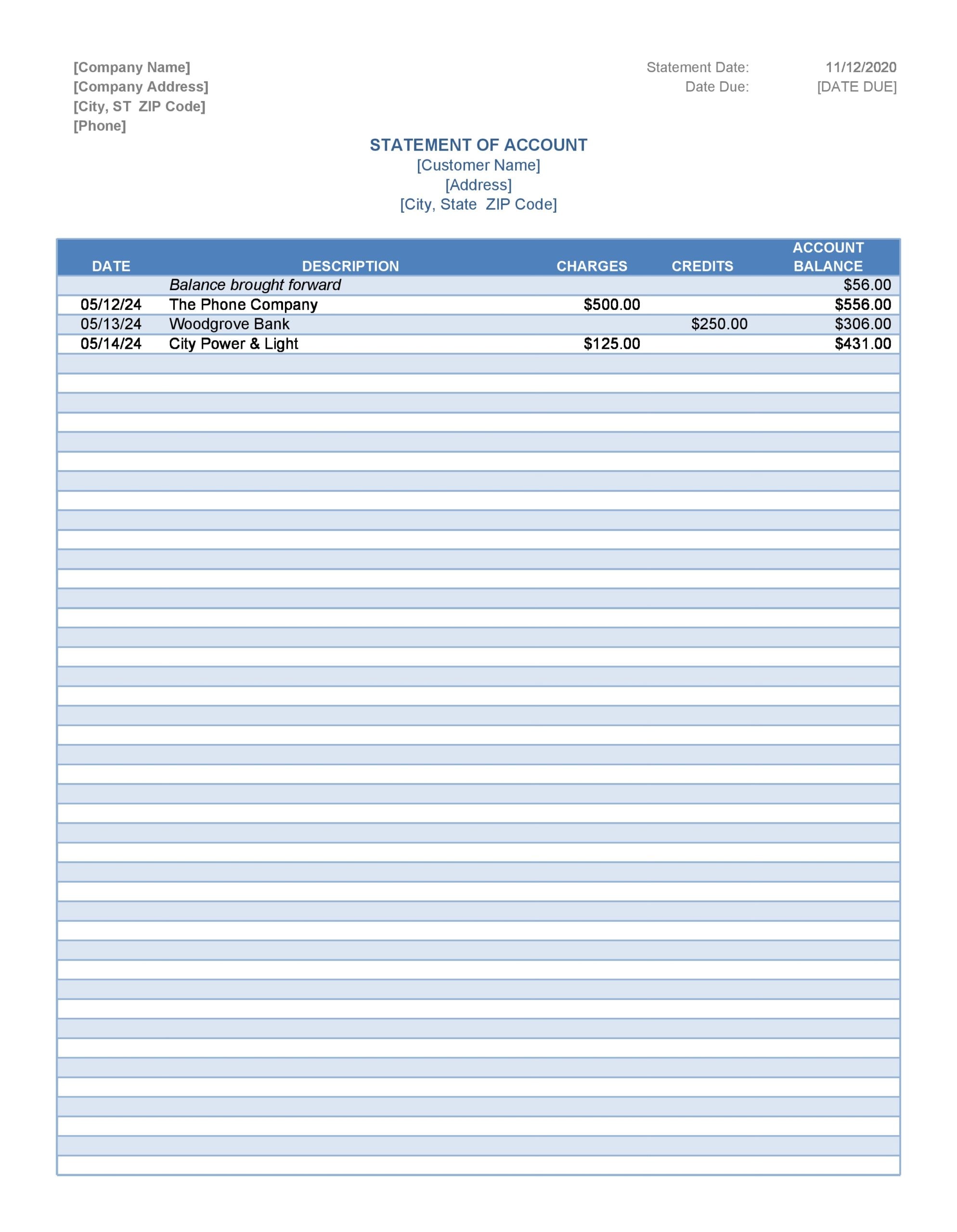 22 Real & Fake Bank Statement Templates [Editable] With Blank Bank Statement Template Download