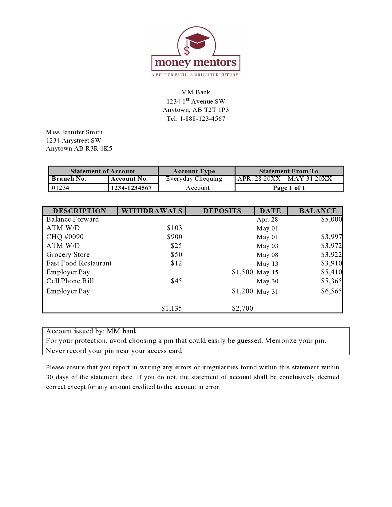 21 Real & Fake Bank Statement Templates [Editable] In Credit Card Statement Template