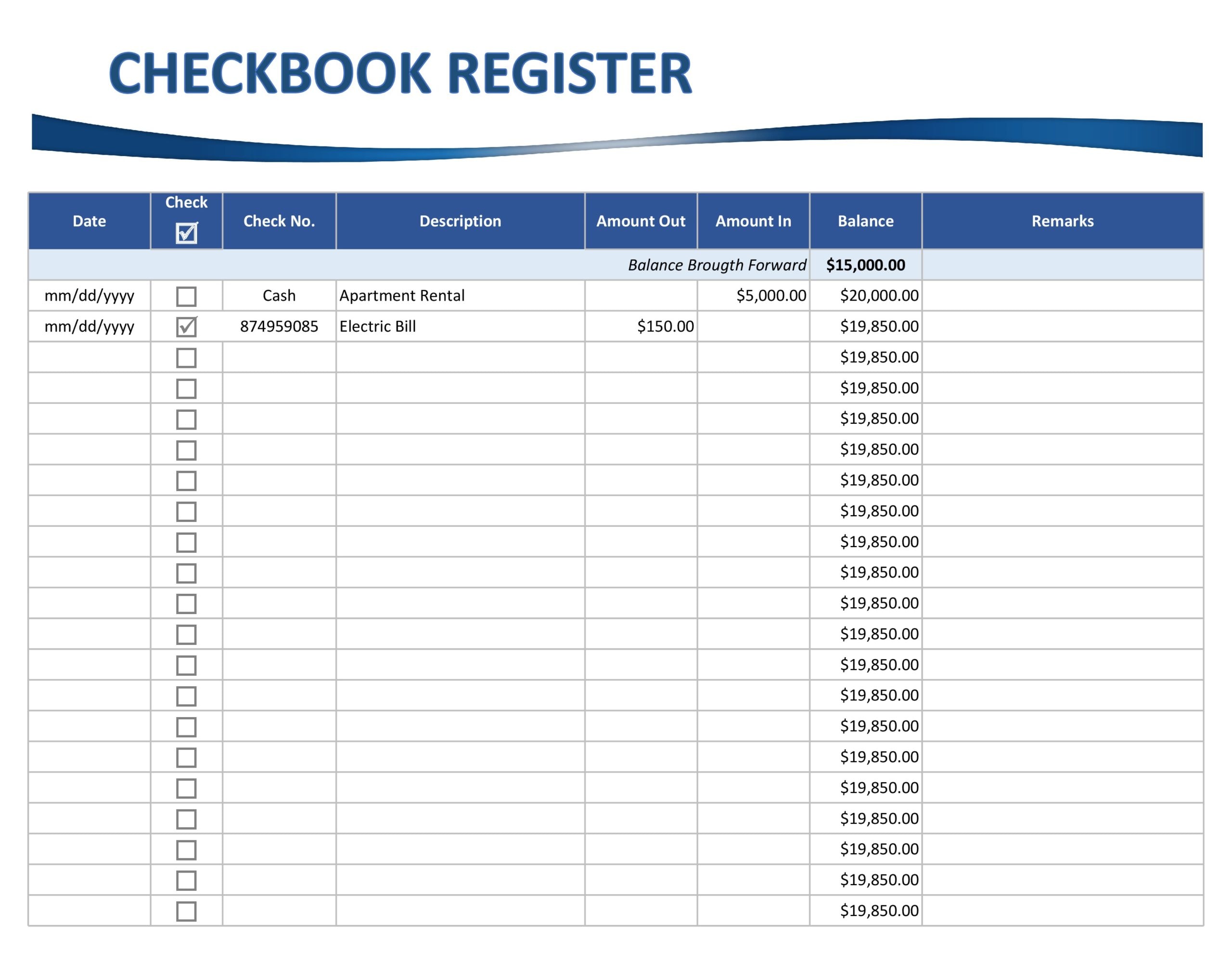 30 Printable Check Register Templates Excel Templatearchive Riset