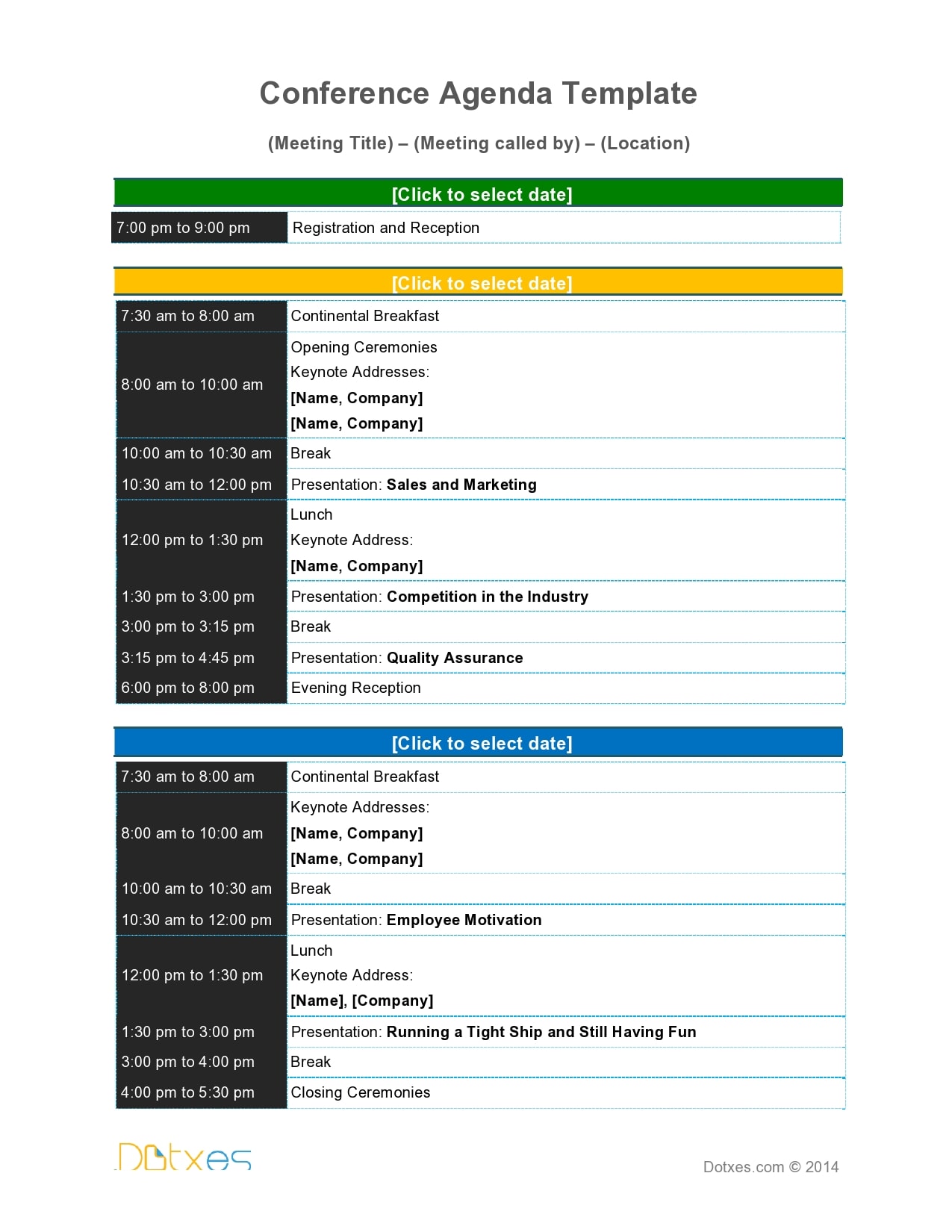 Free Conference Program Template Printable Templates