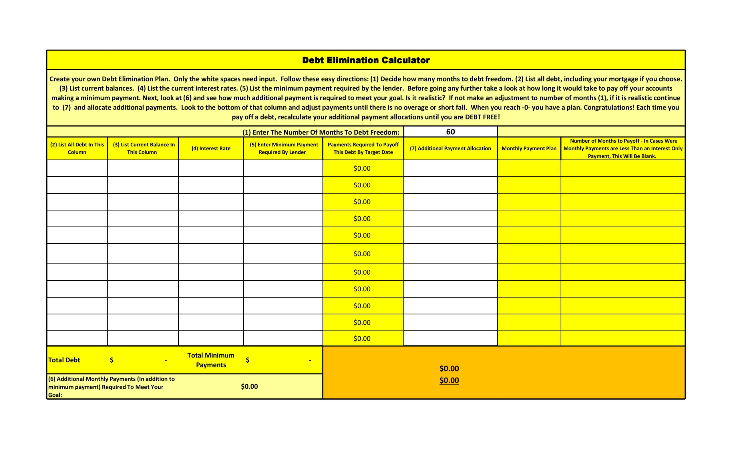 30 Credit Card Payoff Spreadsheets Excel TemplateArchive