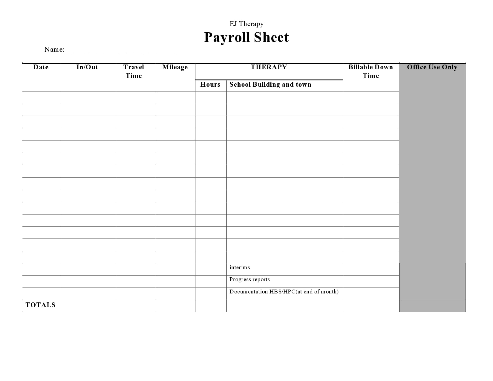 Free Printable Payroll Templates - Printable World Holiday