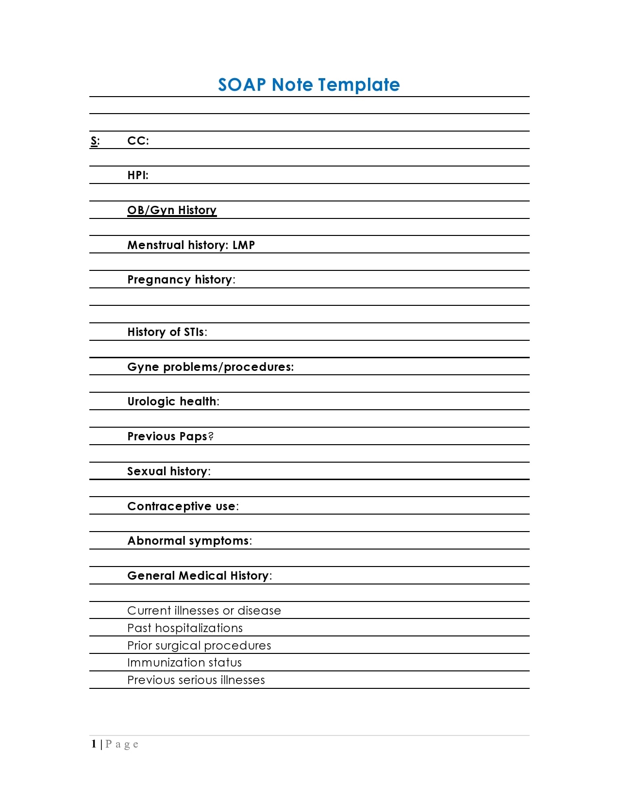 20 Blank SOAP Note Templates (+Examples) - TemplateArchive Within Soap Report Template