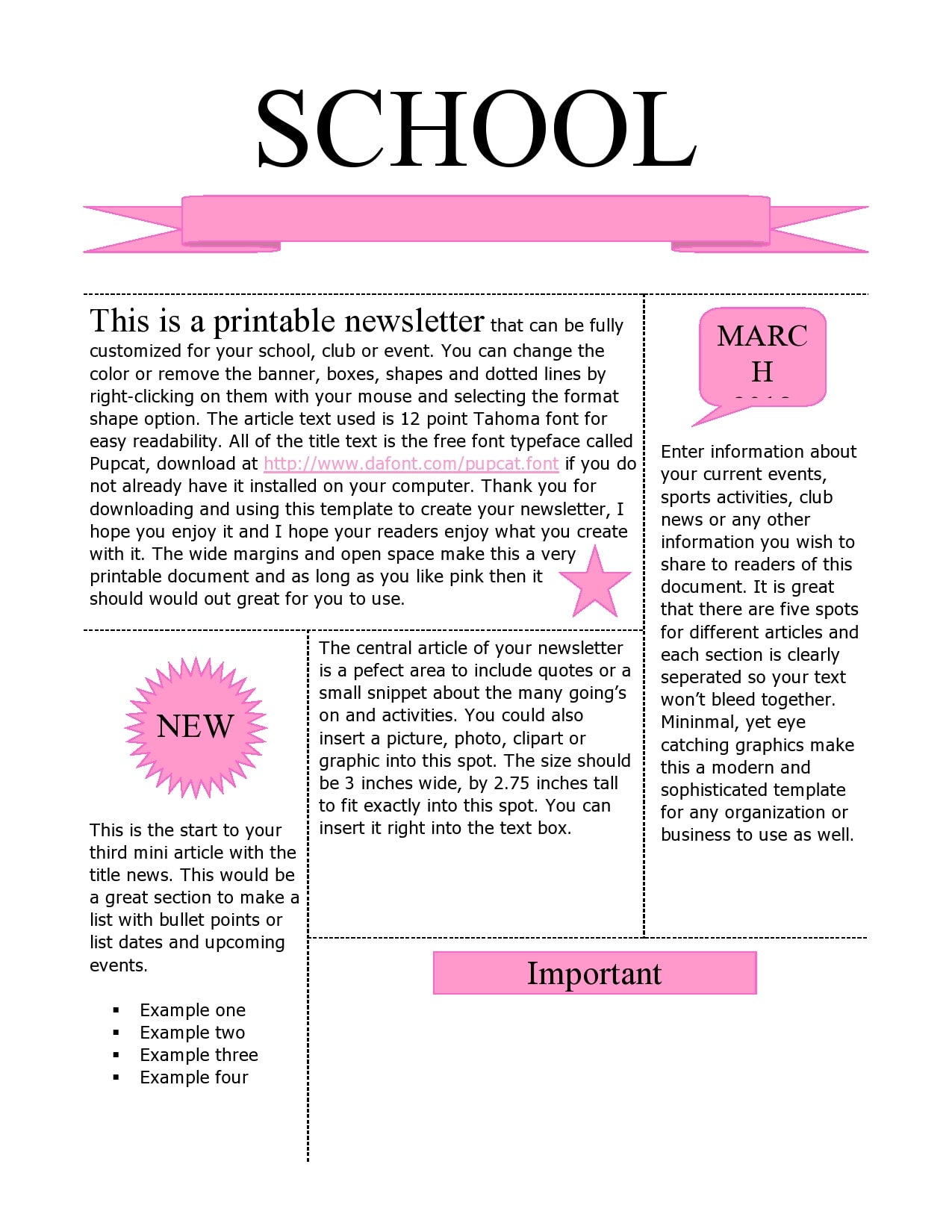 22 Editable Classroom Newsletter Templates (Weekly / Monthly) Throughout Free School Newsletter Templates