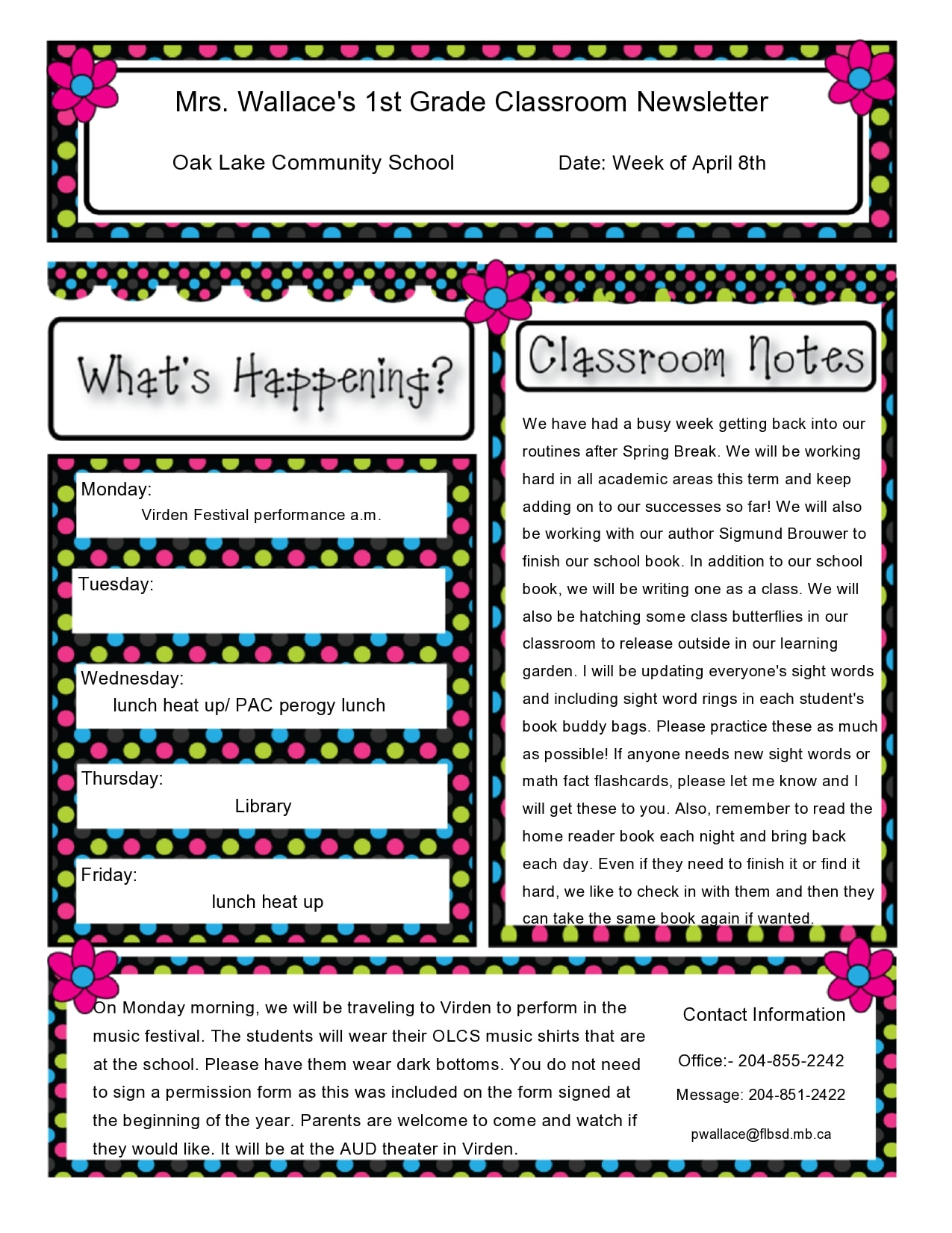 Year Classroom Newsletter Monthly Classroom Newsletter 12 Month