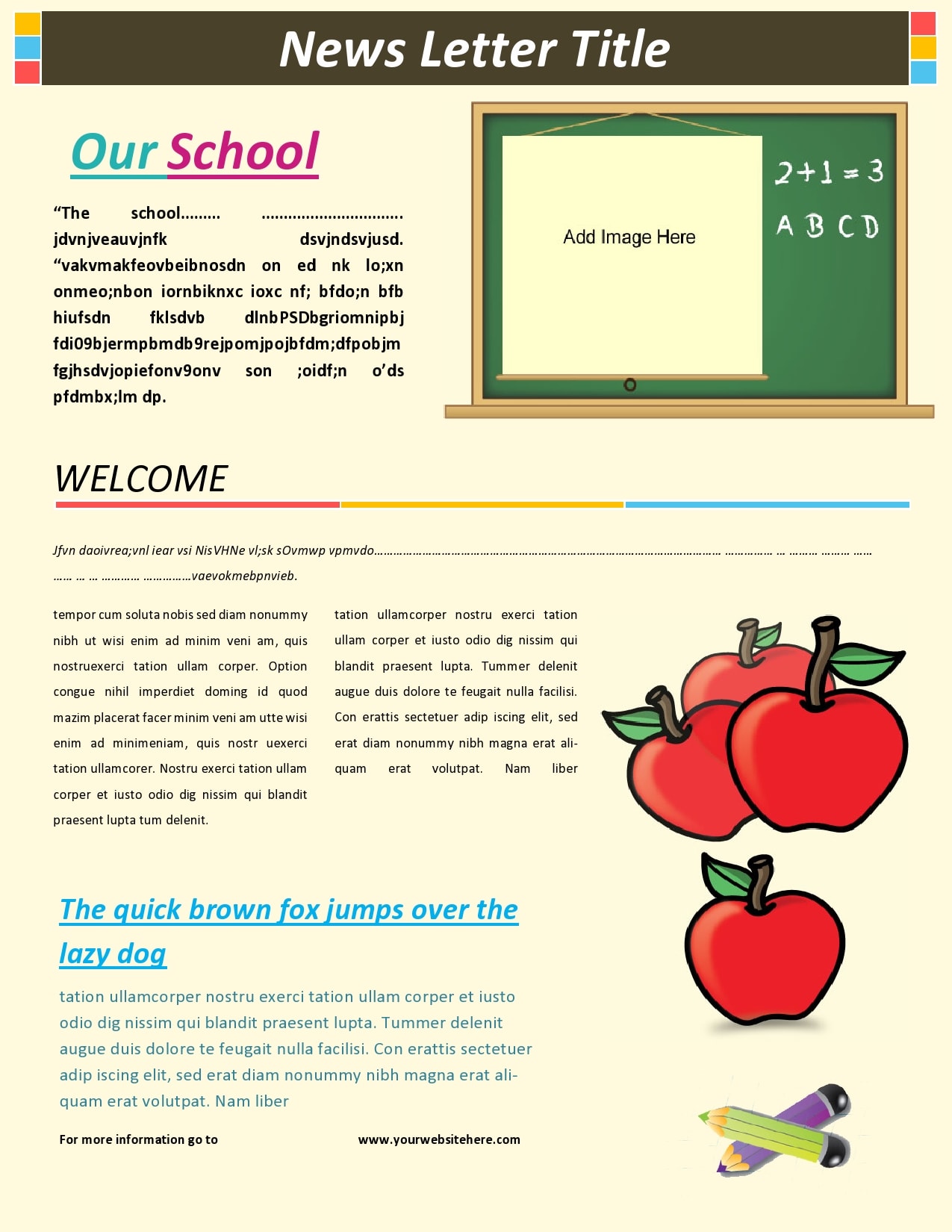 22 Editable Classroom Newsletter Templates (Weekly / Monthly) In Free School Newsletter Templates