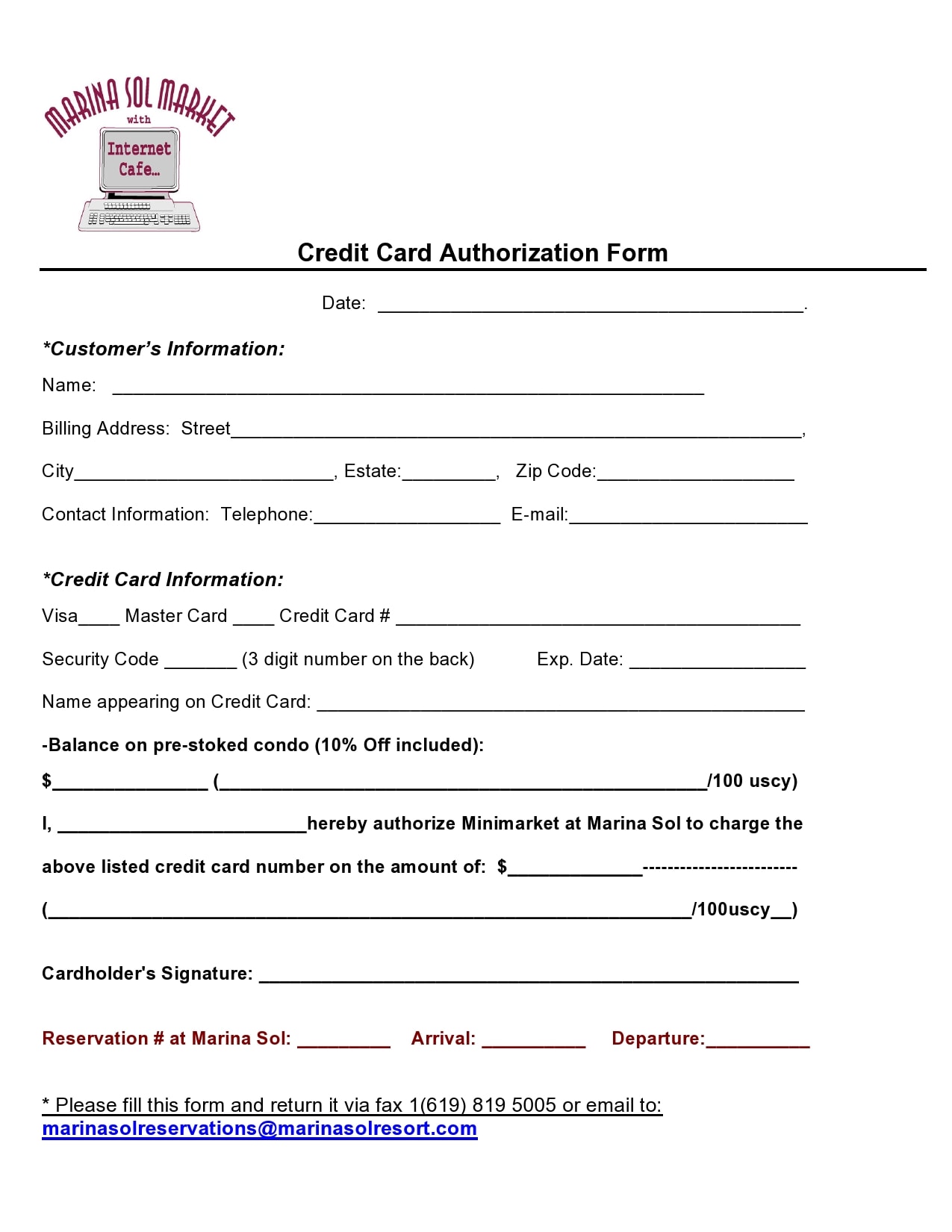 21 Best Credit Card Authorization Form Templates Pertaining To Credit Card Billing Authorization Form Template