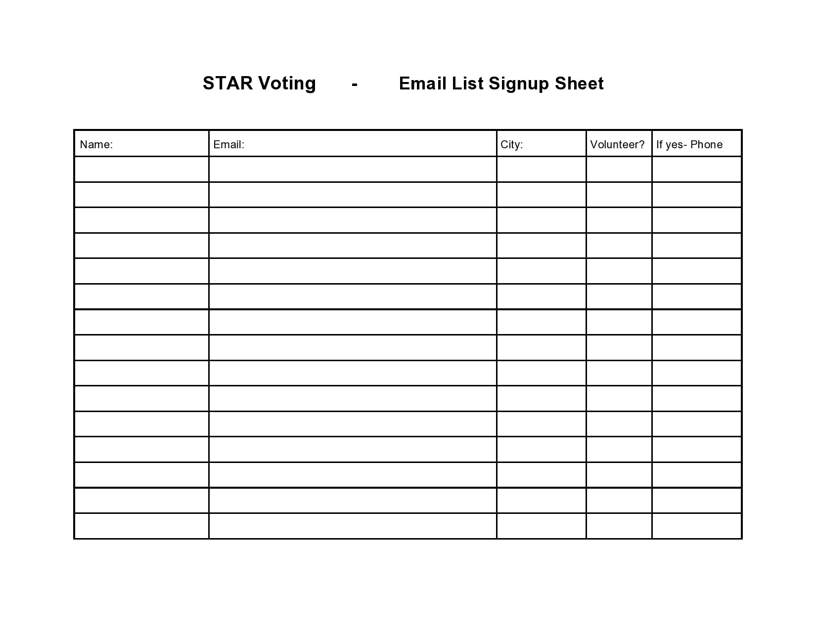 20 Best Email Sign Up Sheet Templates (Word/Excel) Intended For Free Sign Up Sheet Template Word