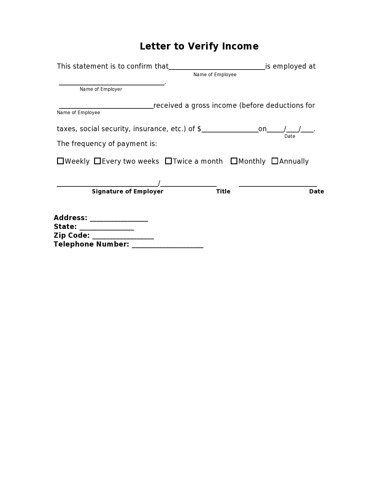 21 Great Proof of Income Letters (Doc, PDF) - TemplateArchive For Proof Of Income Letter Template