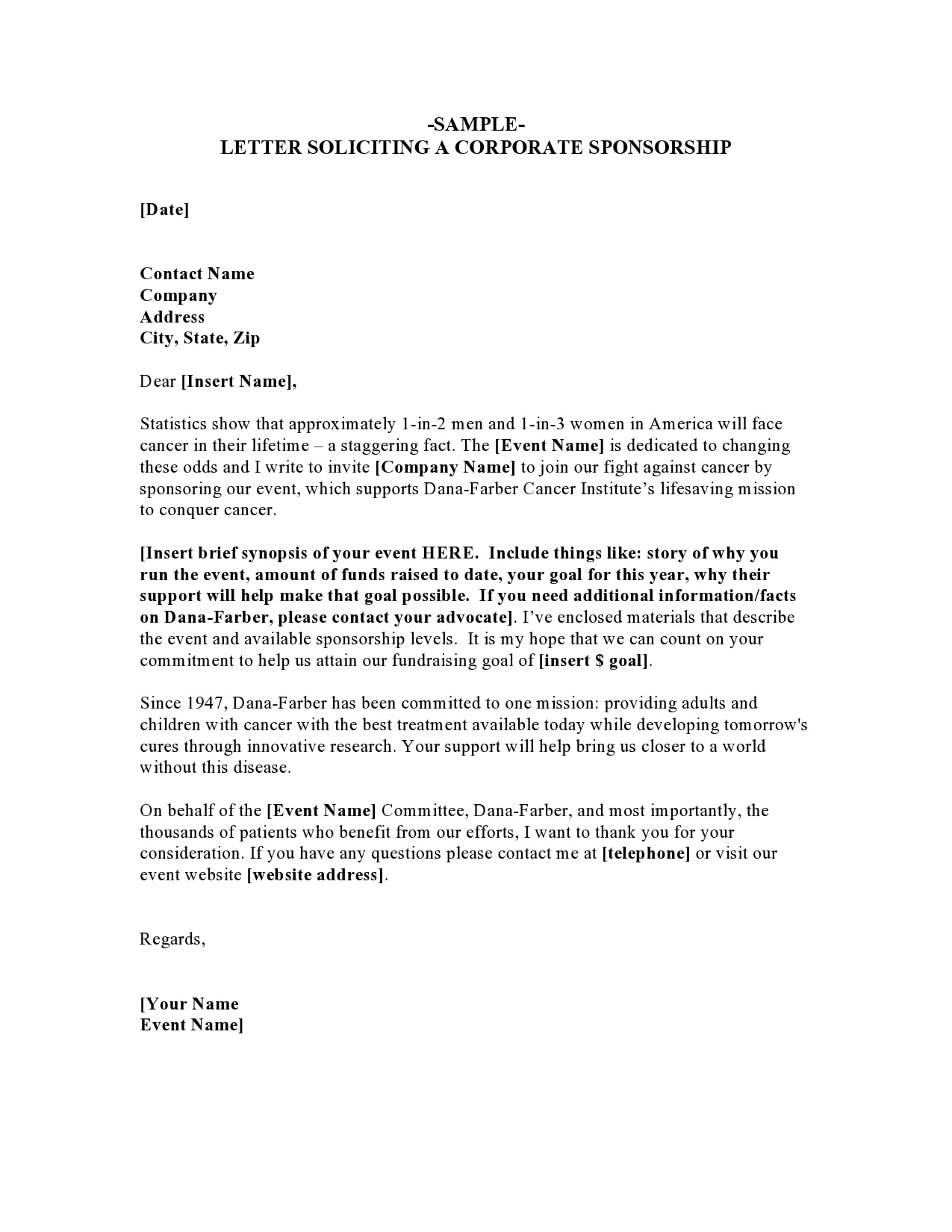 Solicitation Letter For Mayor