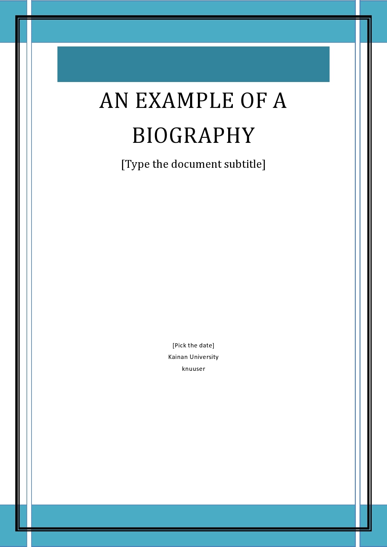 how to write own biography