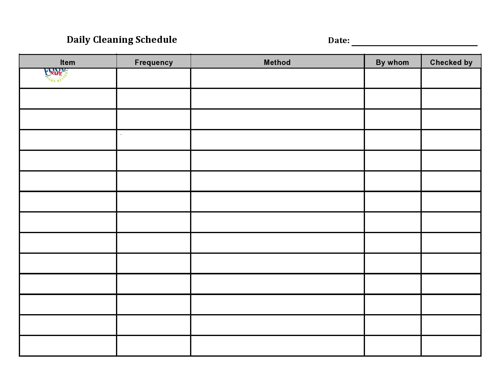 free-cleaning-schedule-template-excel-printable-templates