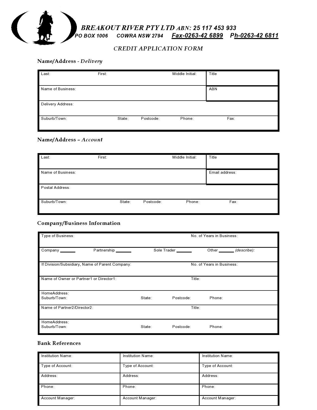 30 Free Credit Application Templates (Business Generic)