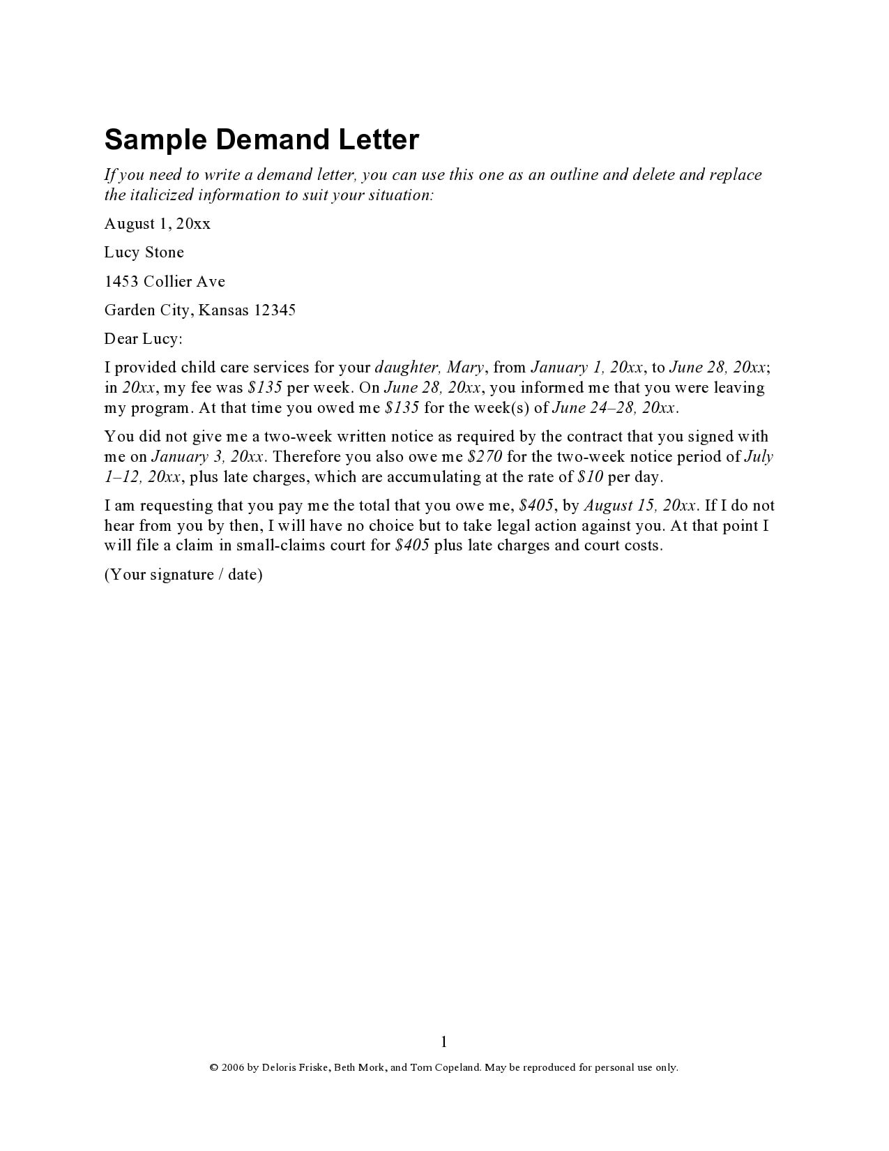 20 Strong Demand For Payment Letters - TemplateArchive For Legal File Note Template