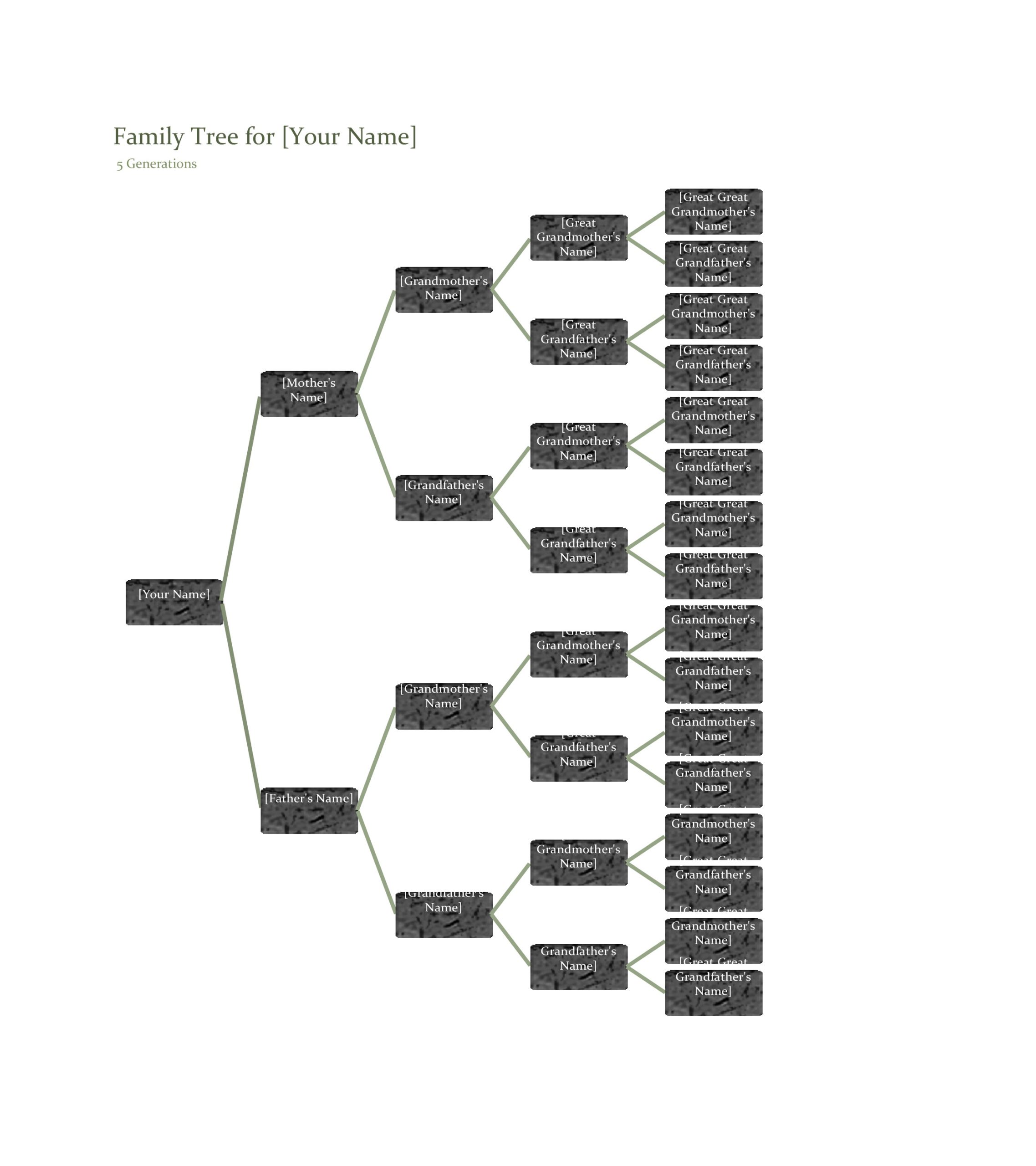 21 Editable Family Tree Templates [21% Free] - TemplateArchive With 3 Generation Family Tree Template Word