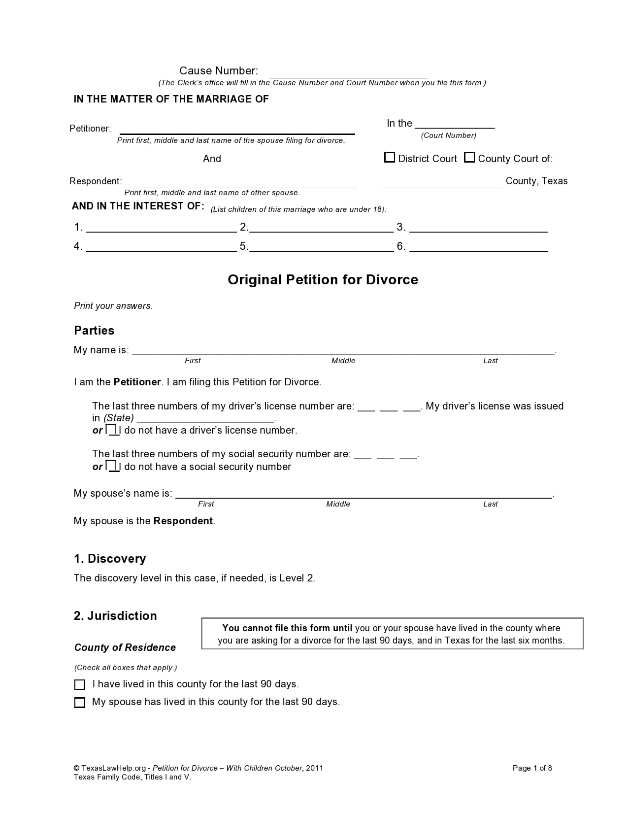 Fake Colorado Divorce Papers 137 Printable Divorce