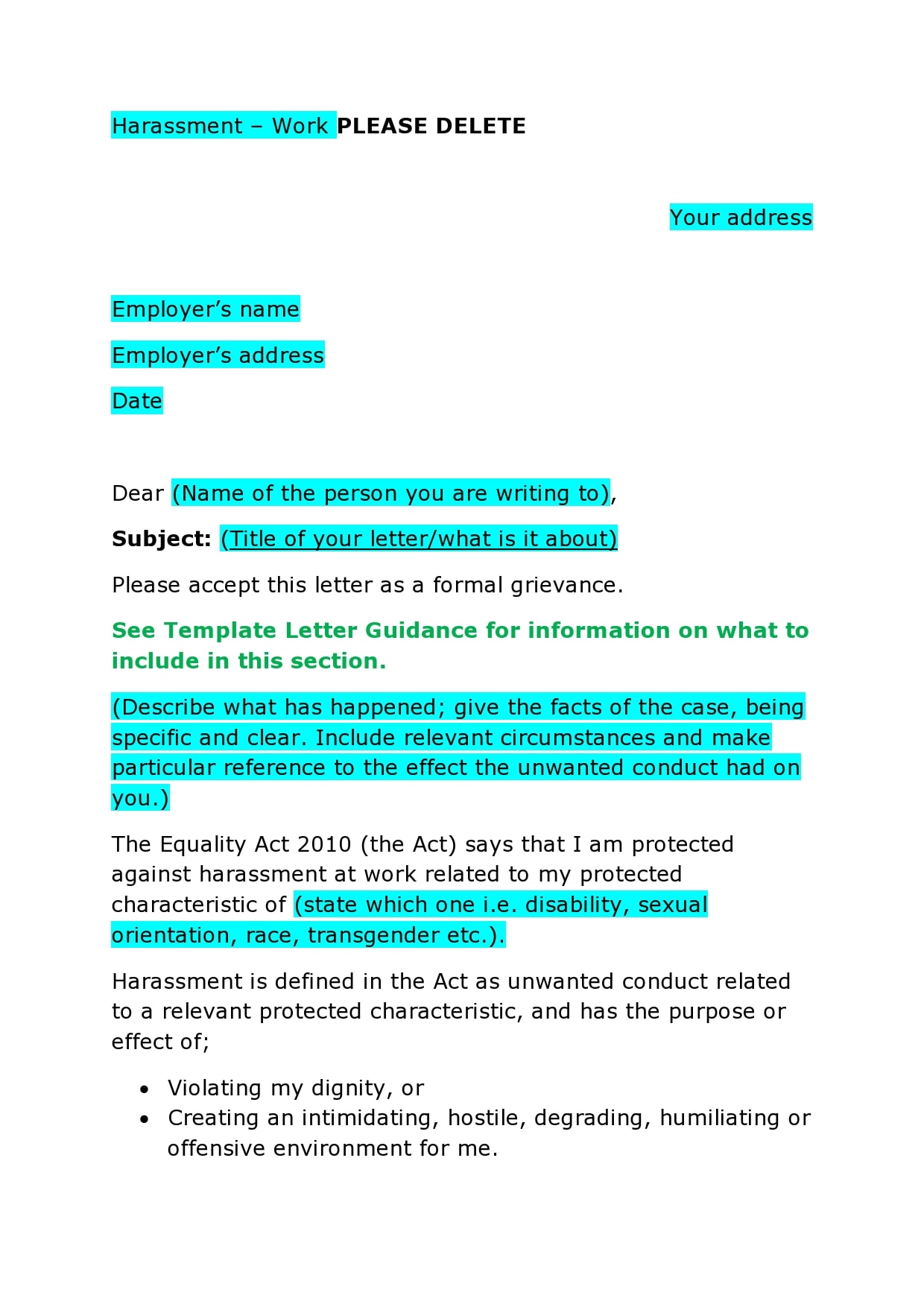 22 Formal Grievance Letter Templates (+Examples) Inside Grievance Template Letters