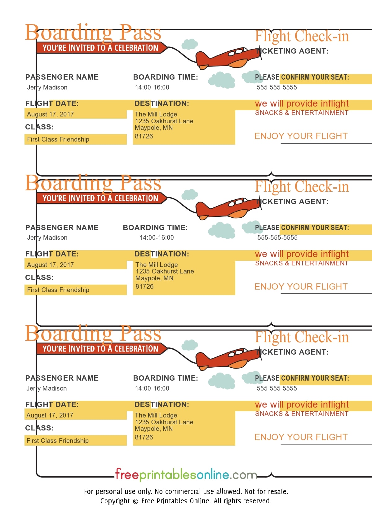 30 Editable Plane Ticket Templates Word Pdf Templatearchive