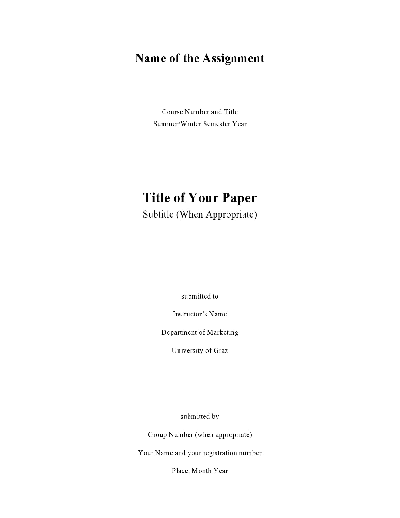 thesis title page word template