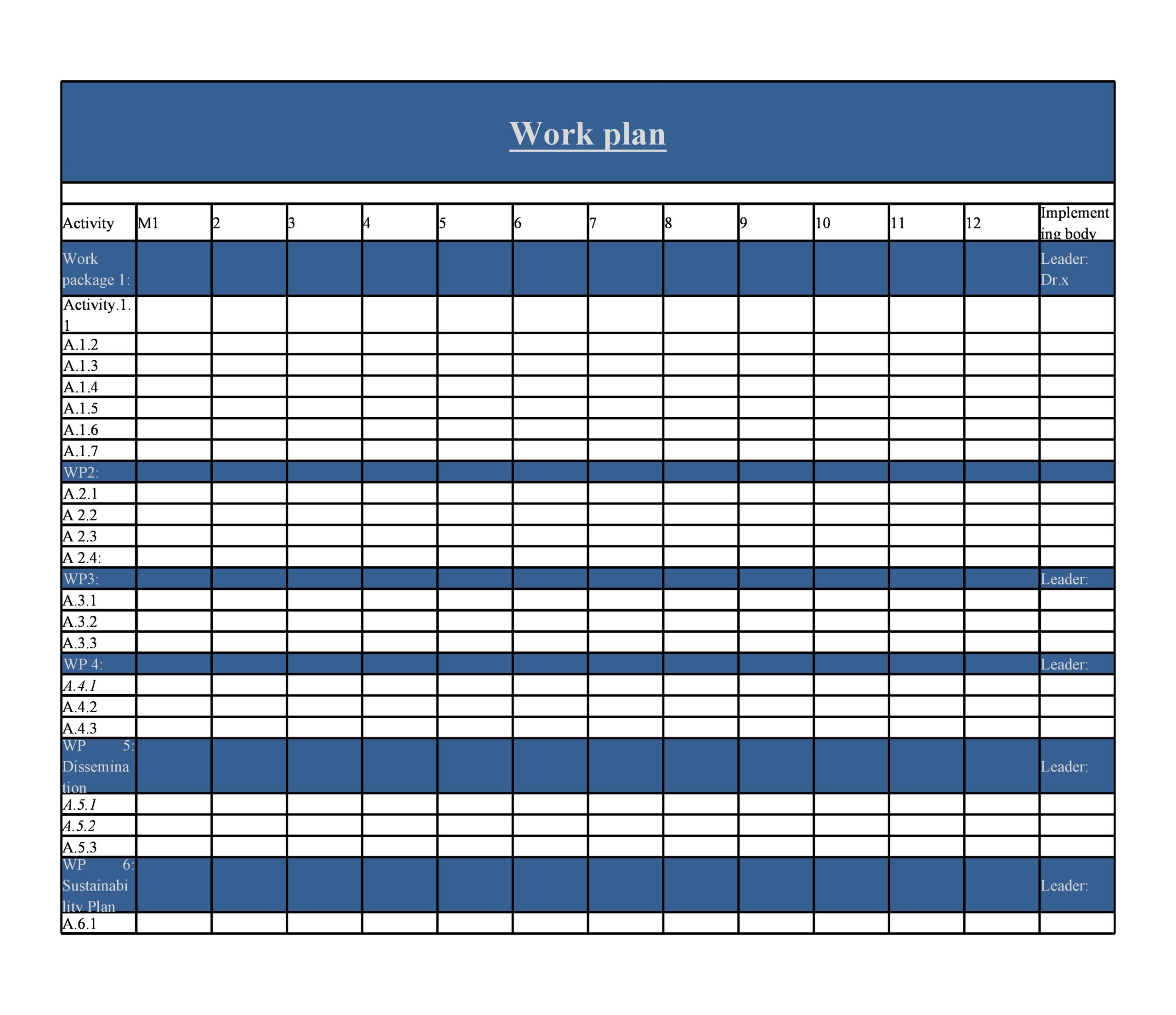 21 Simple Work Plan Templates (For Any Project) In Work Plan Template Word