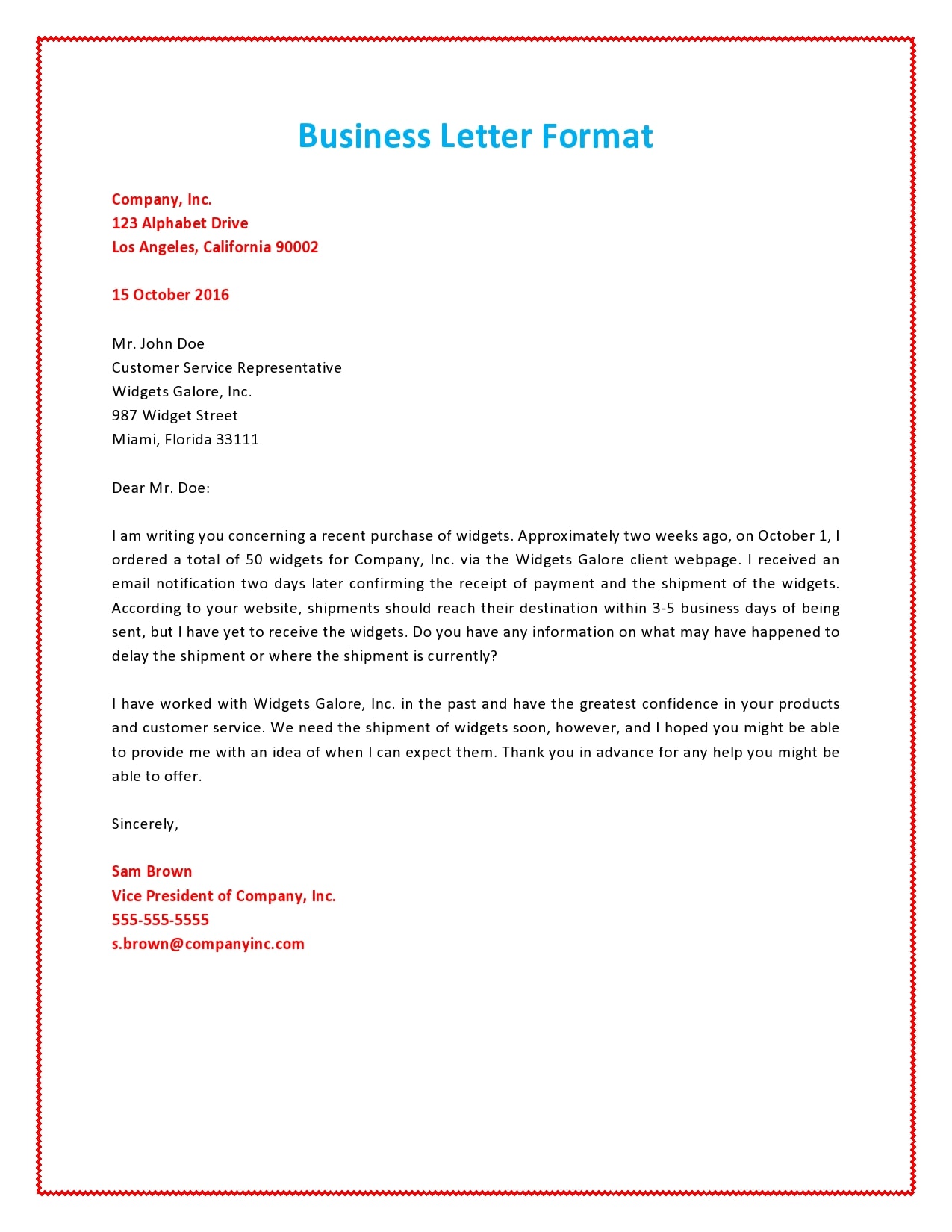 How To Make A Business Letter Format In Word