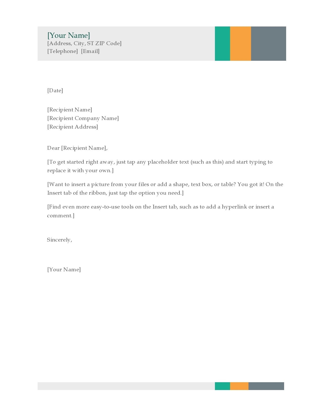 24 Professional Business Letter Templates [Word] In Microsoft Word Business Letter Template