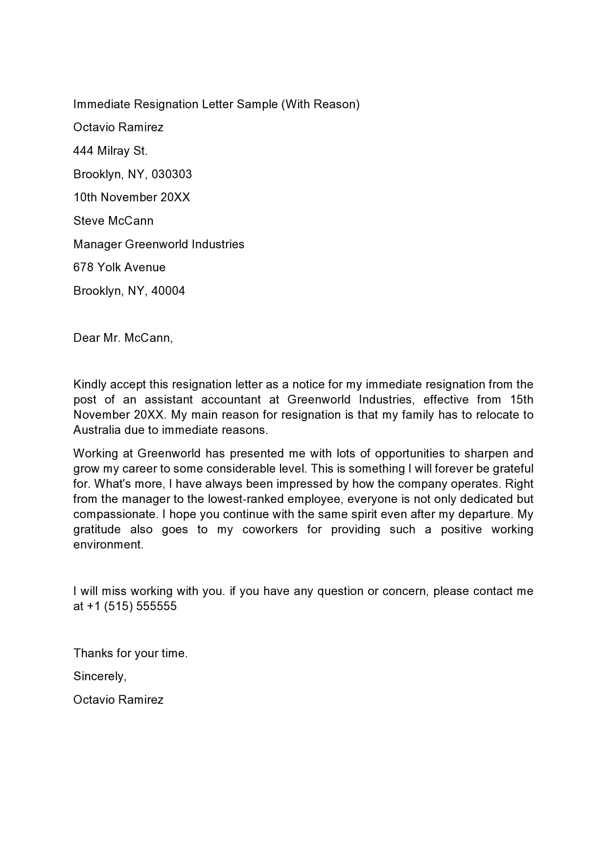 unbelievable-info-about-resignation-letter-template-with-immediate